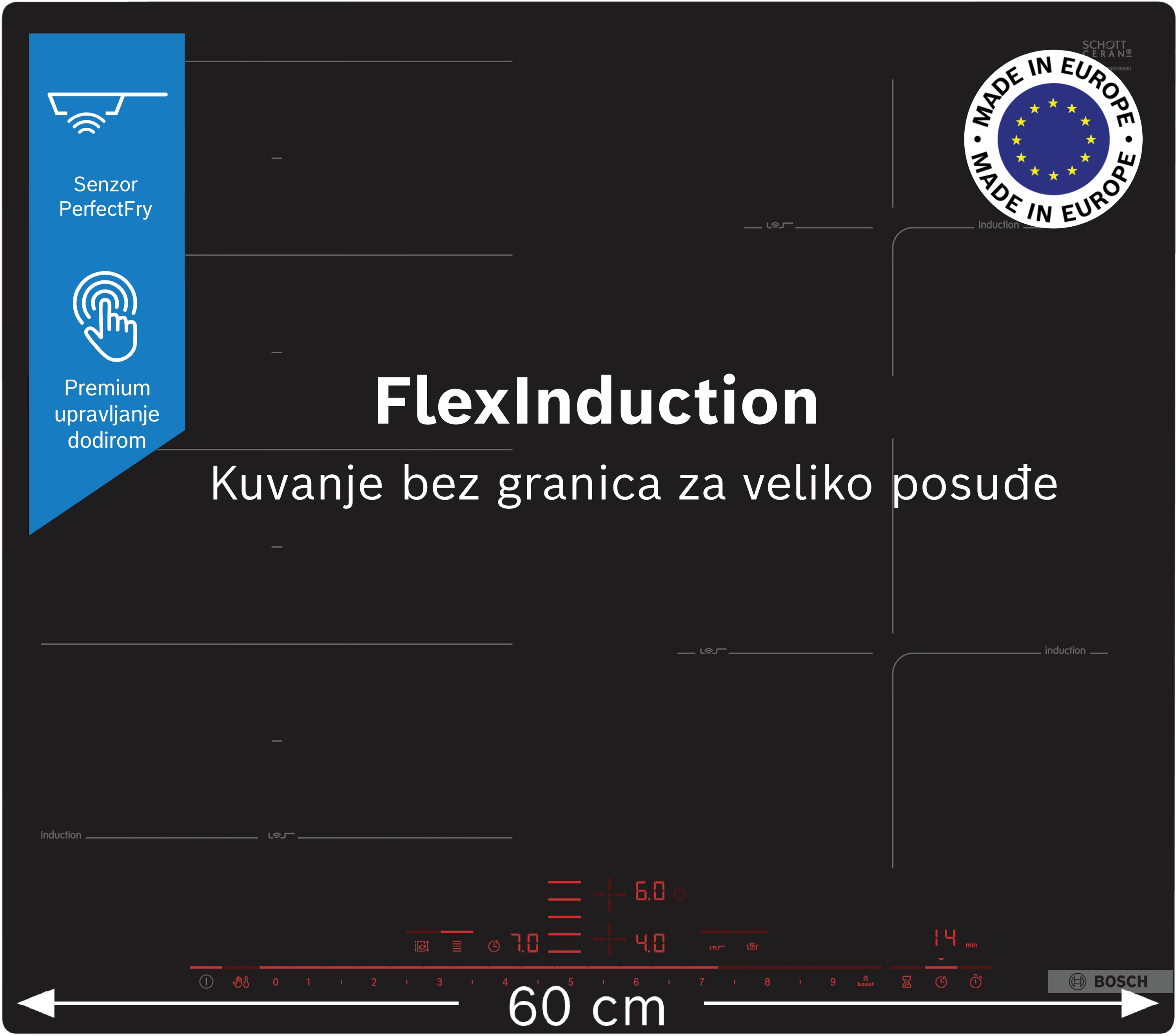 Indukciona ploča Serija 8 60 cm PXE601DC1E