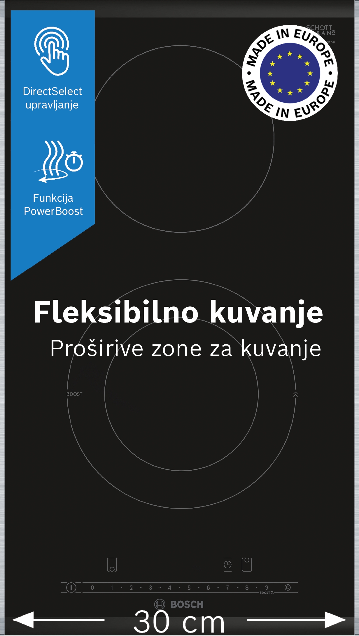 Ploča sa dve ringle 30 cm Serija 6 30 cm PKF375FP2E