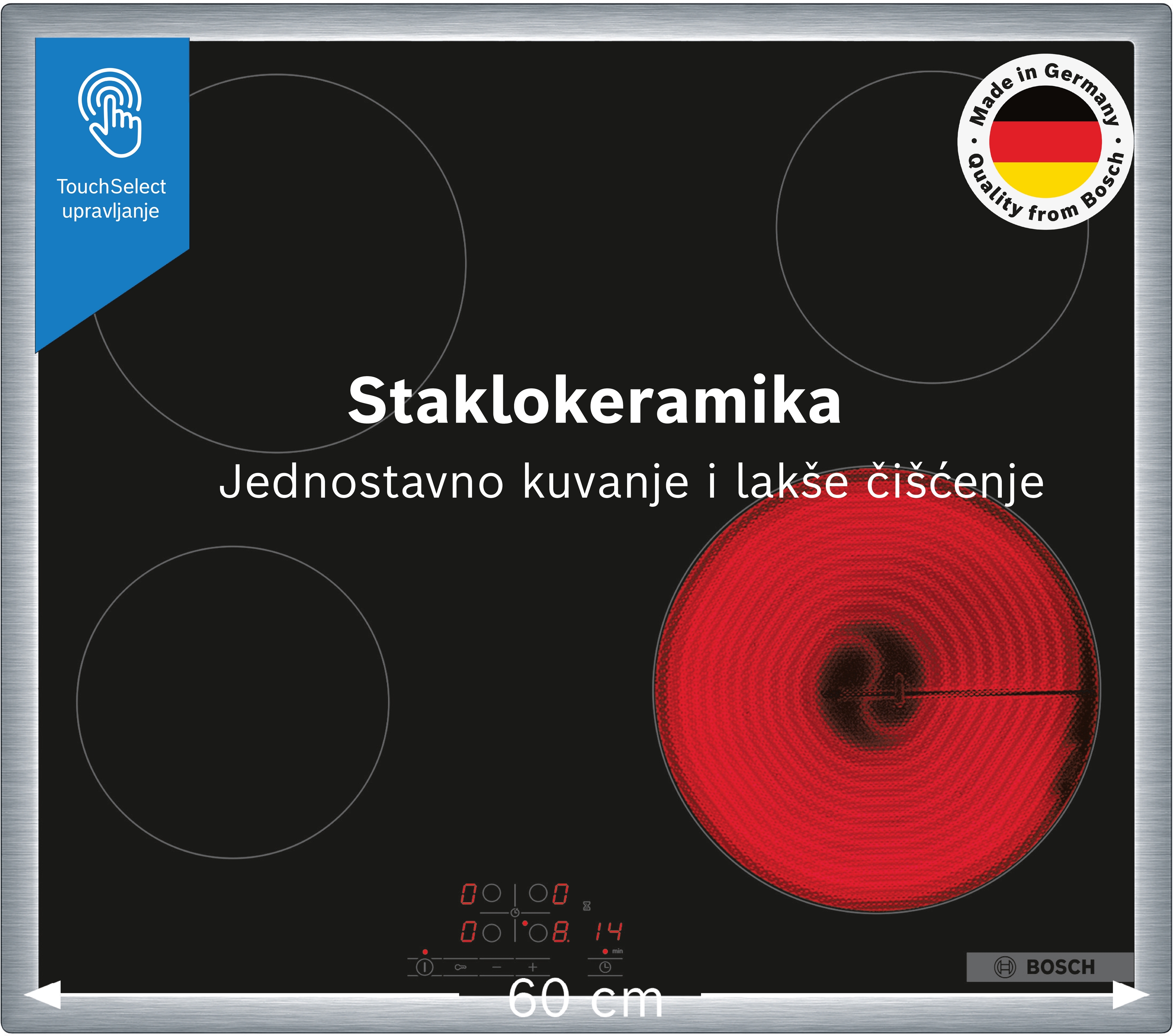 Staklokeramička ploča Serija 4 60 cm PKE645BB2E