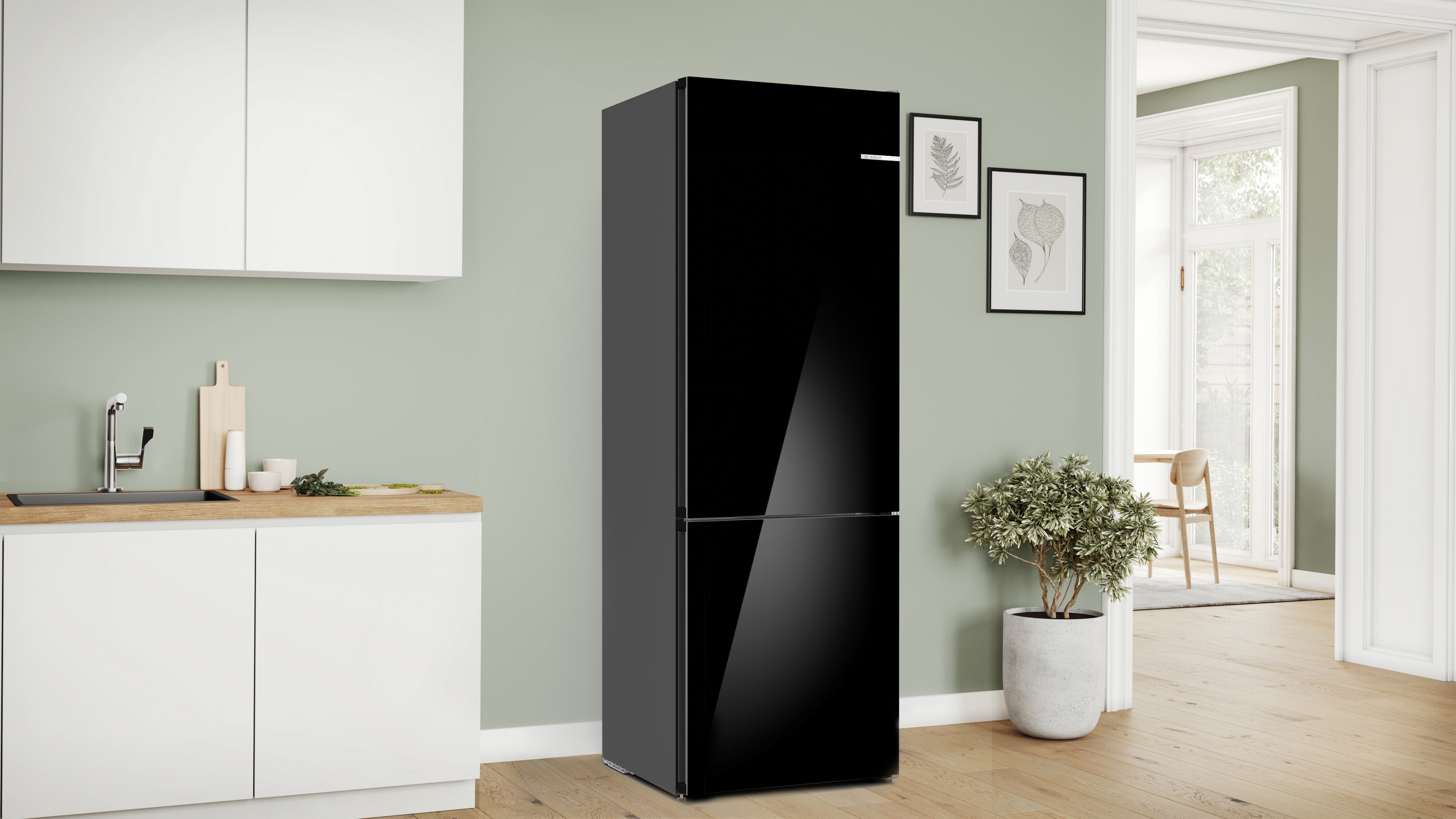 Crni Kombinovani frižider sa zamrzivačem Serija 6 KGN49LBCF