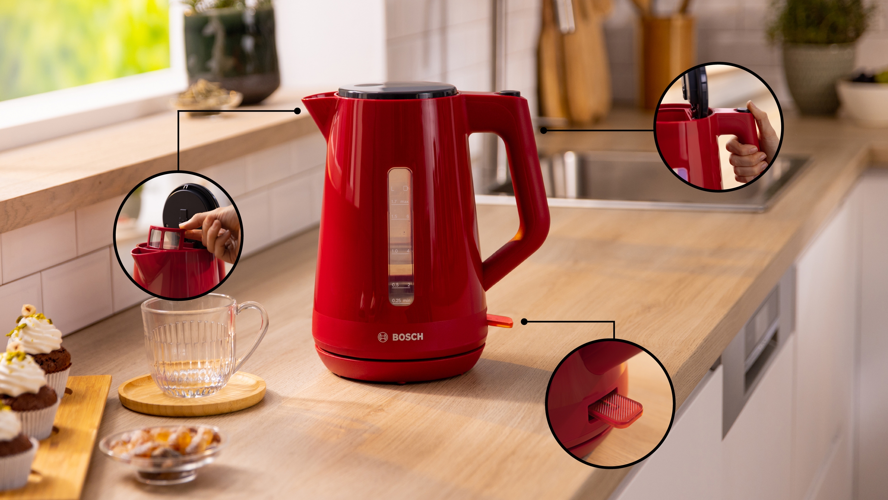 Kuvalo za vodu MyMoment Serija 1 1.7 l Crvena TWK1M124