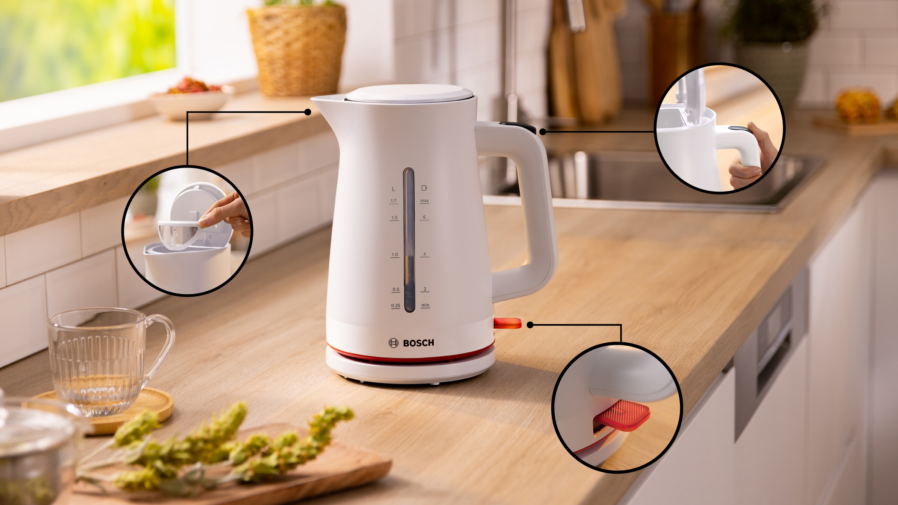 Kuvalo za vodu MyMoment Serija 1.7 l bela TWK3M121