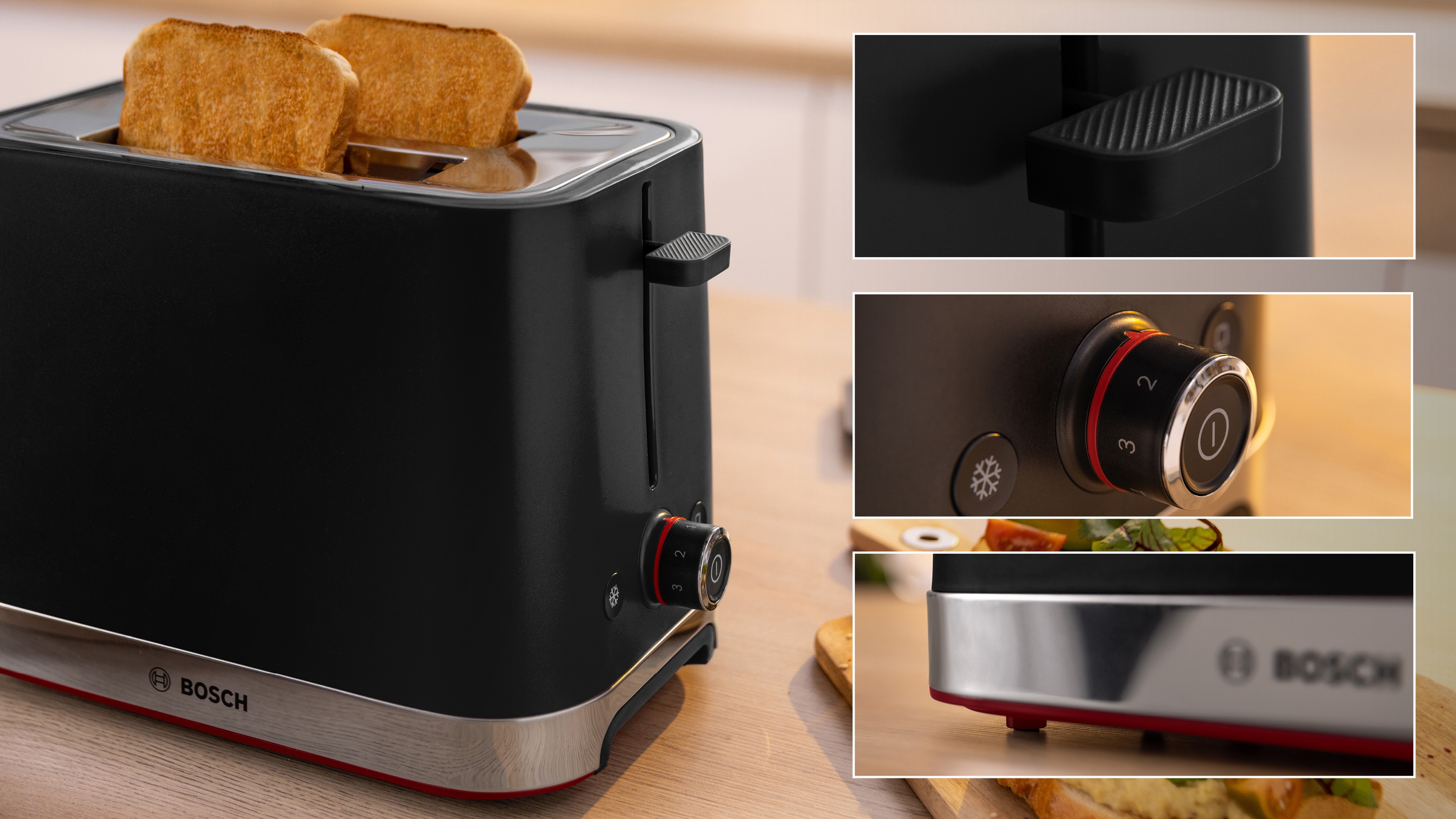 Toster za hleb MyMoment sa kompaktnim dizajnom crni TAT4M223