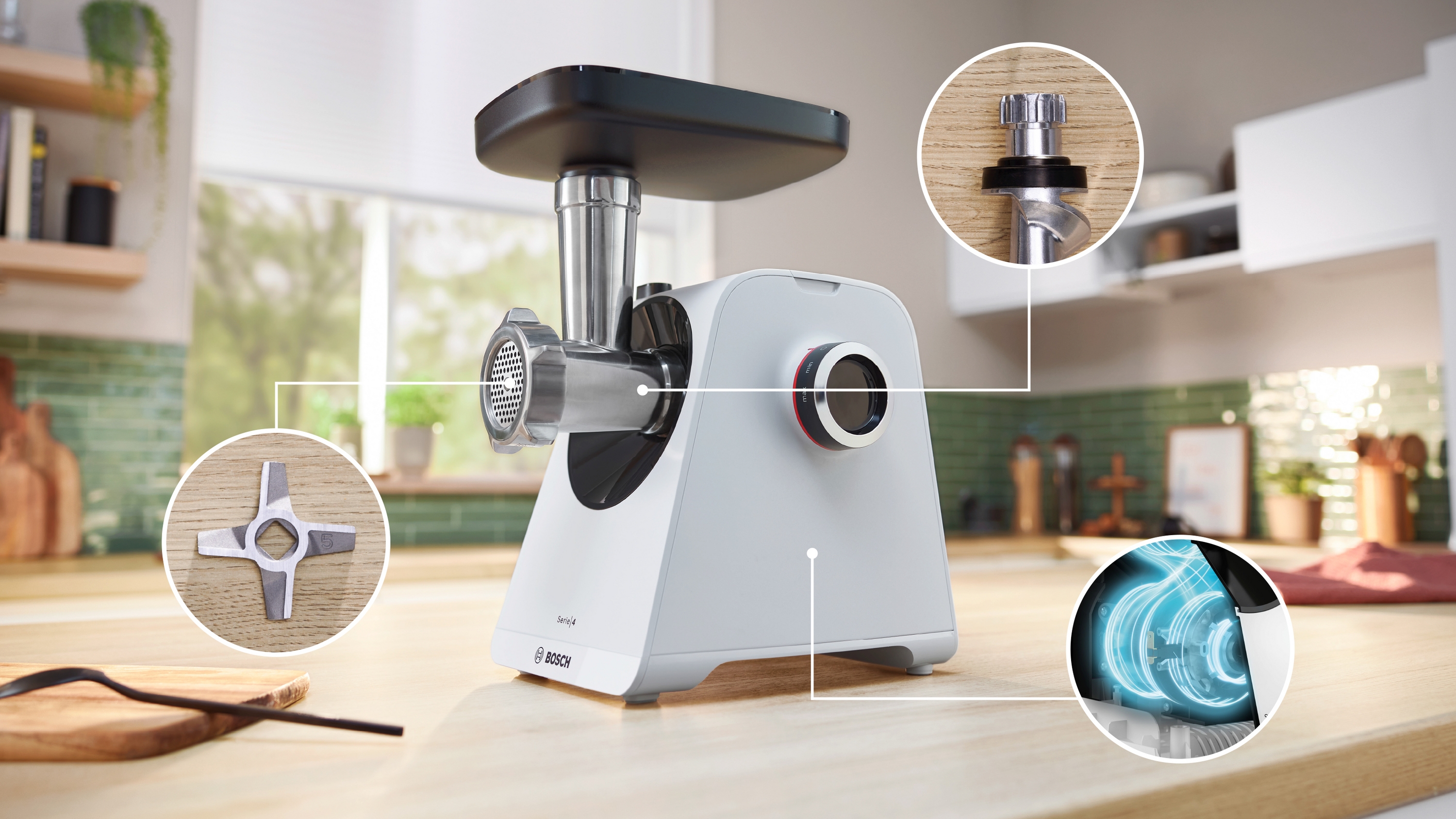 Mašina za mlevenje mesa MultiPower Series 4 1900 W bela MFWS420W