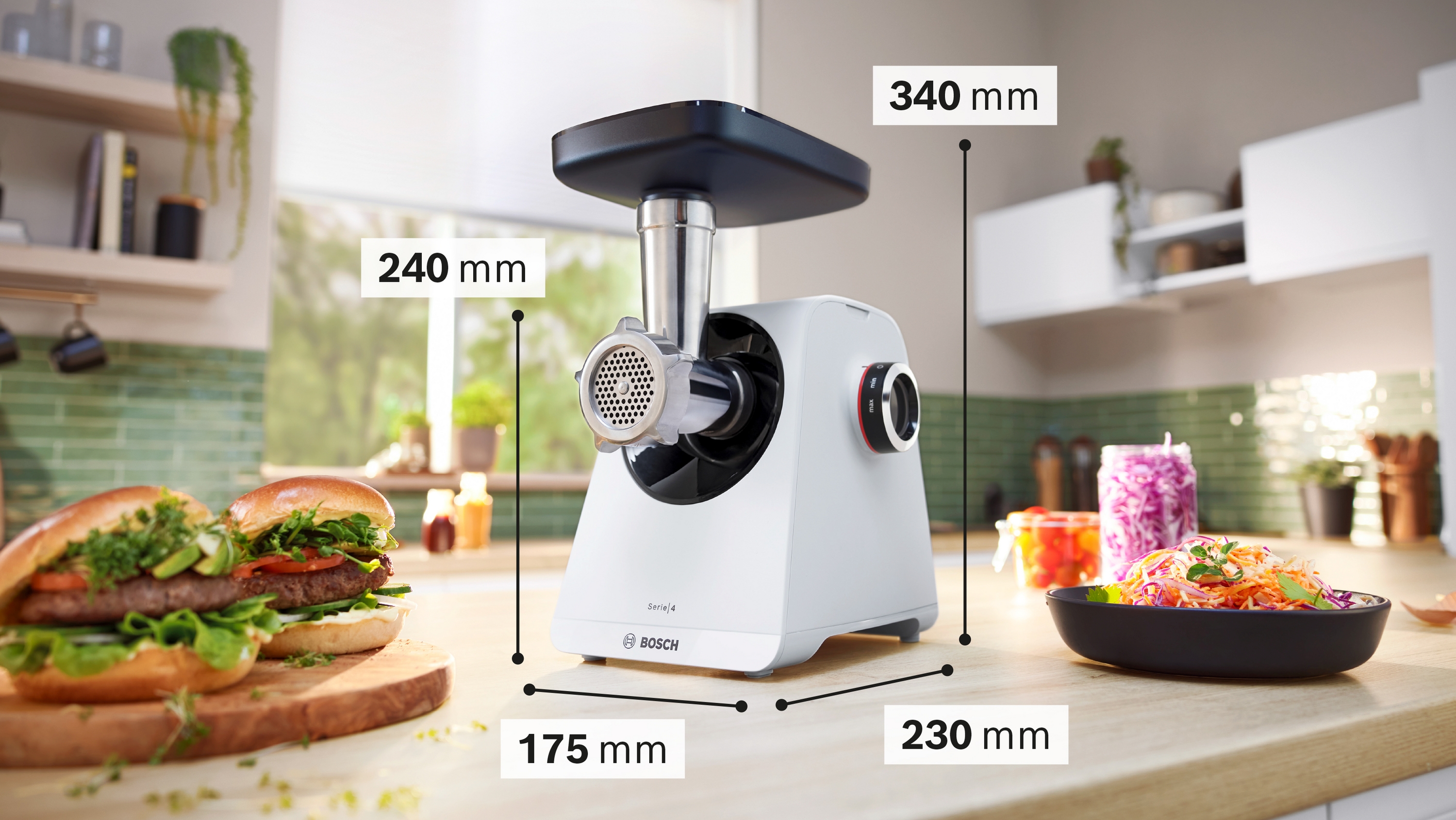 Mašina za mlevenje mesa MultiPower Series 4 1900 W bela MFWS420W