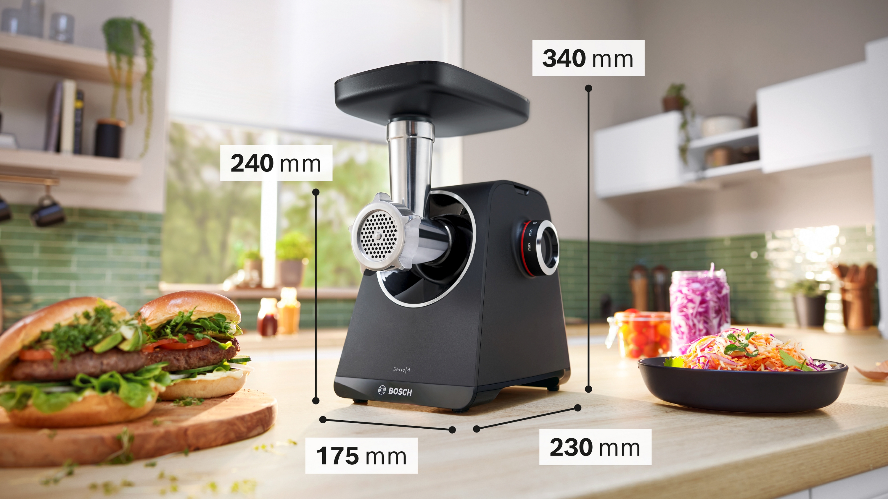 Mašina za mlevenje mesa MultiPower Series 4 1900 W crna MFWS440B