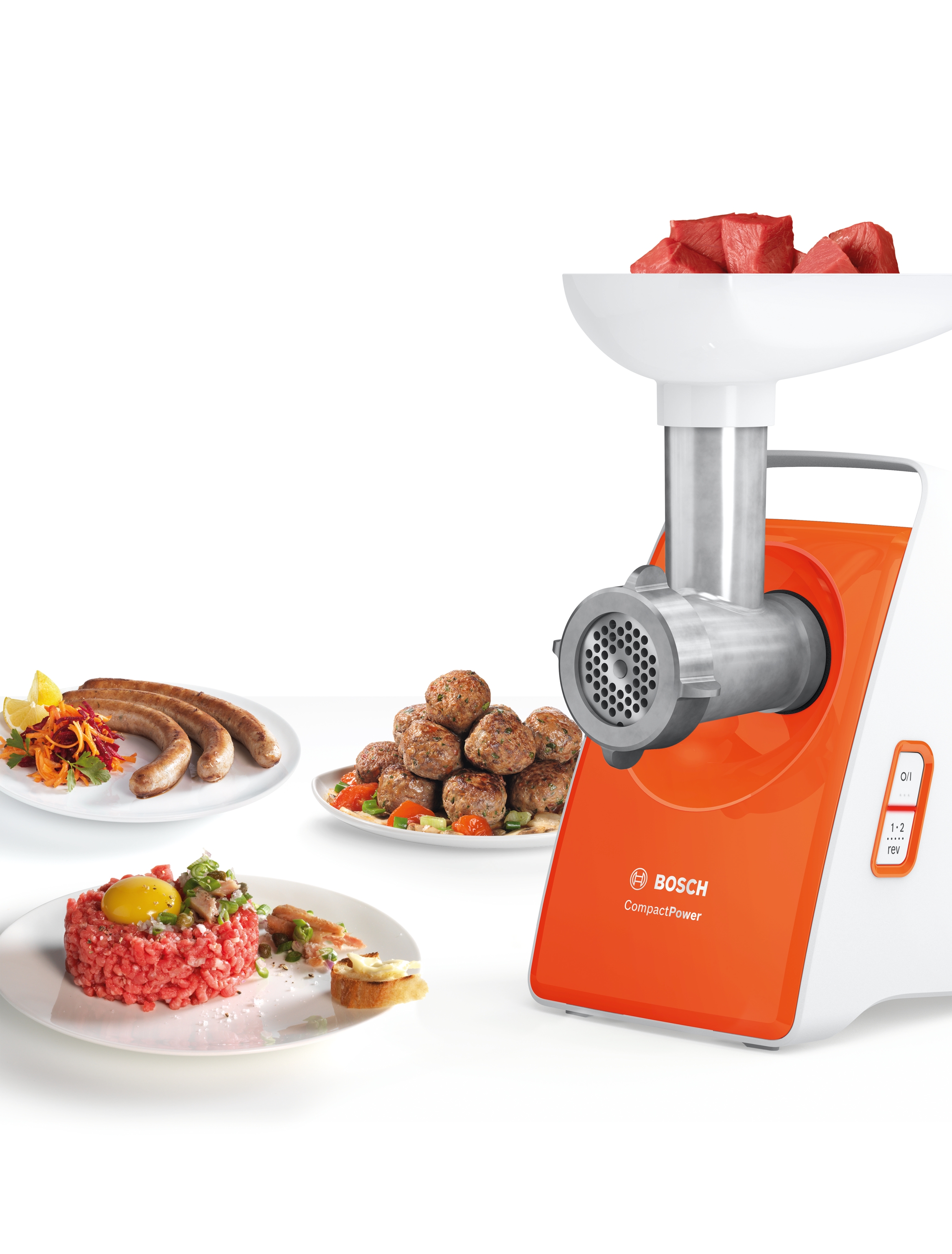 Mašina za mlevenje mesa CompactPower SER2 1600 W bela svetlo narandžasta MFW3630I