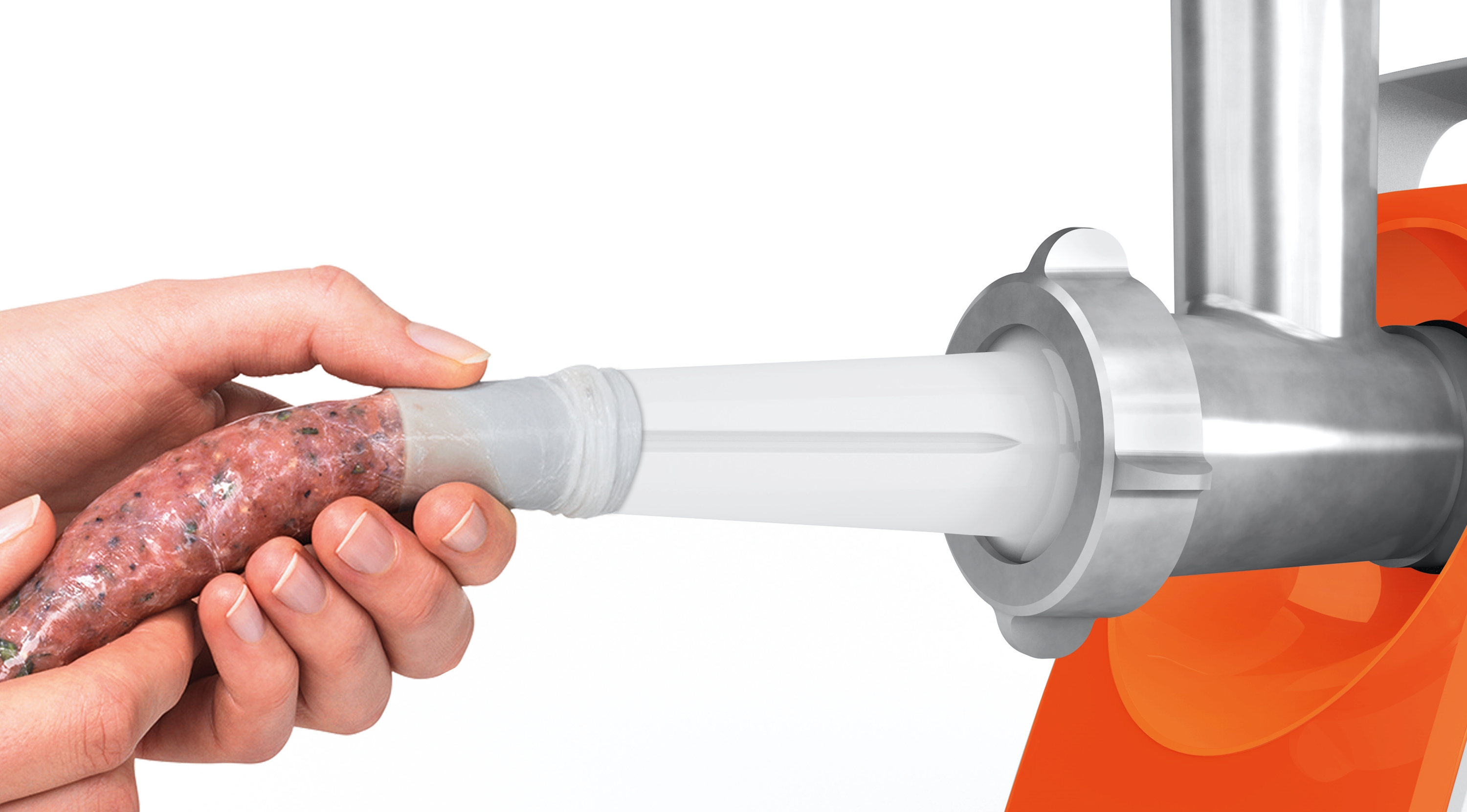 Mašina za mlevenje mesa CompactPower SER2 1600 W bela svetlo narandžasta MFW3630I