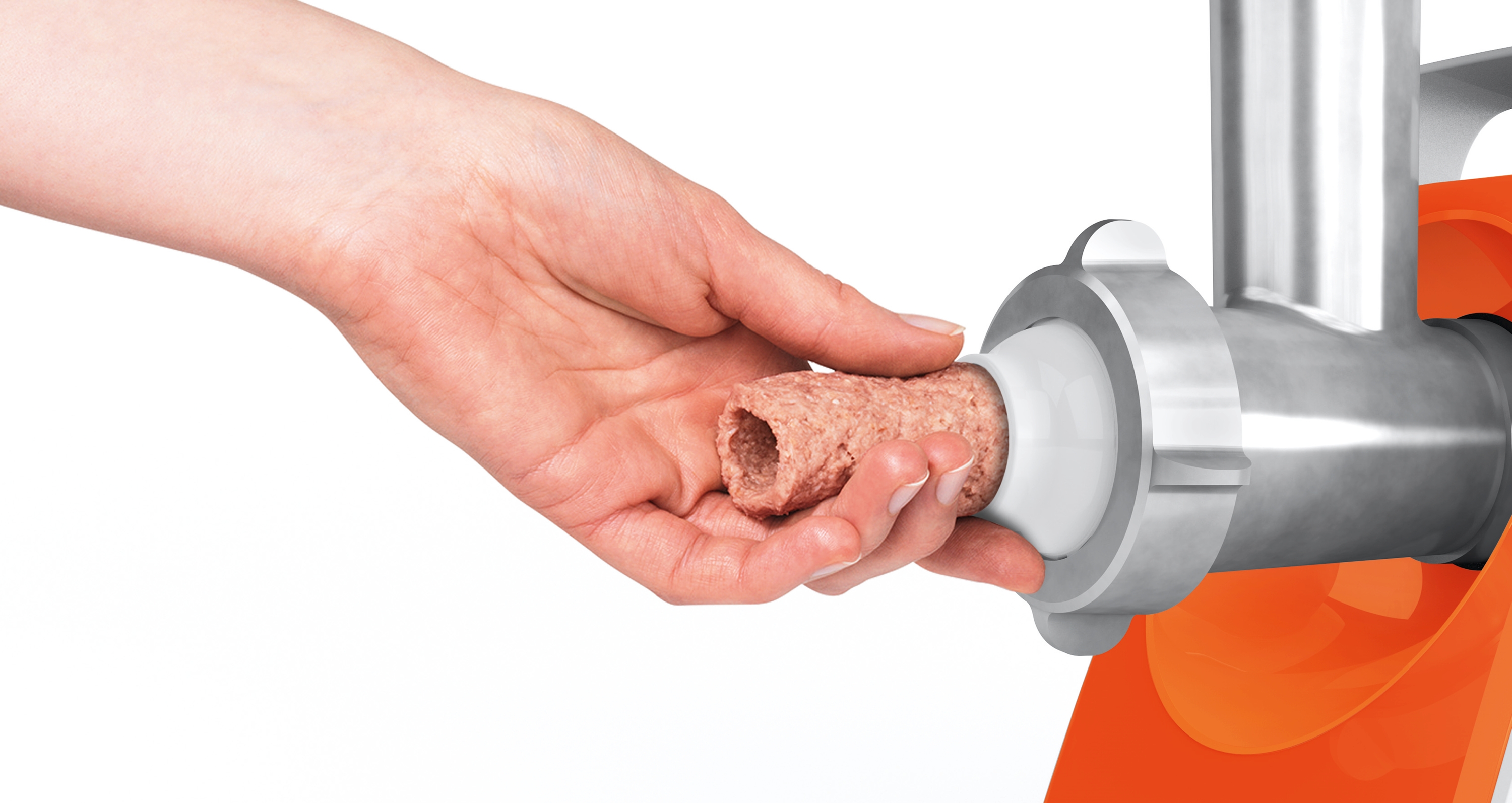 Mašina za mlevenje mesa CompactPower SER2 1600 W bela svetlo narandžasta MFW3630I