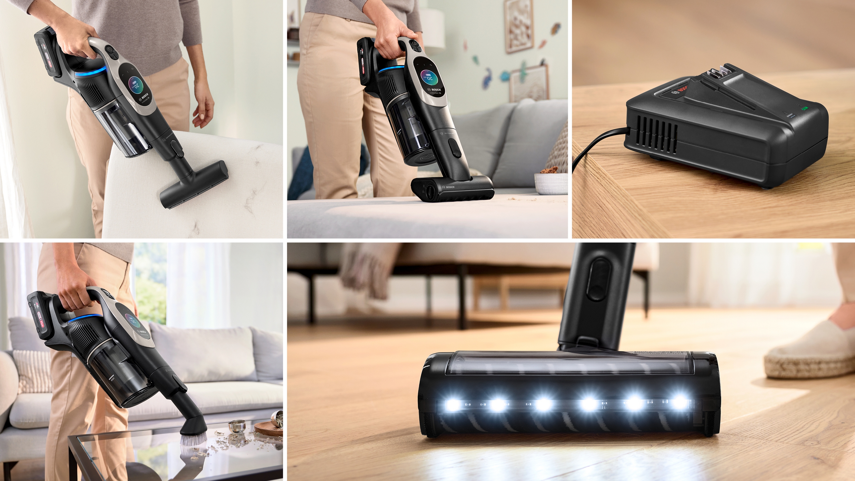 Meka četka za tvrde podove sa LED svetlom Unlimited BHZUNGHF