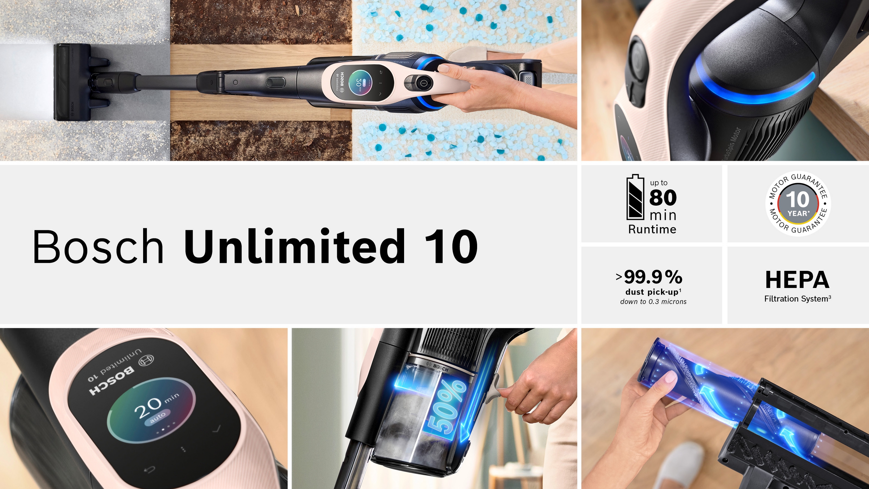 Štapni usisivač na baterije Unlimited 10 BBS1041RBA