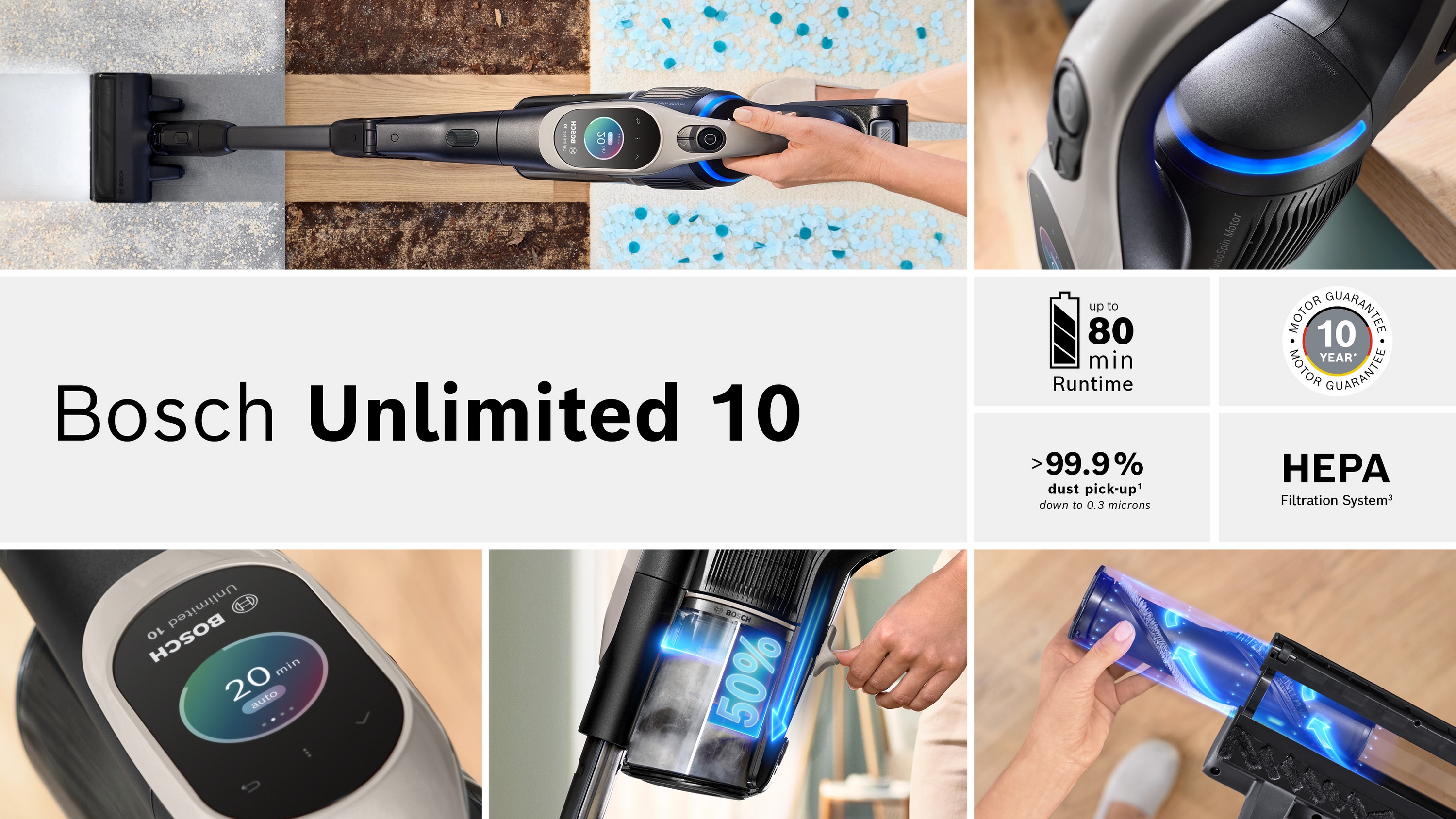 Štapni usisivač na baterije Unlimited 10 BBS1041GQC
