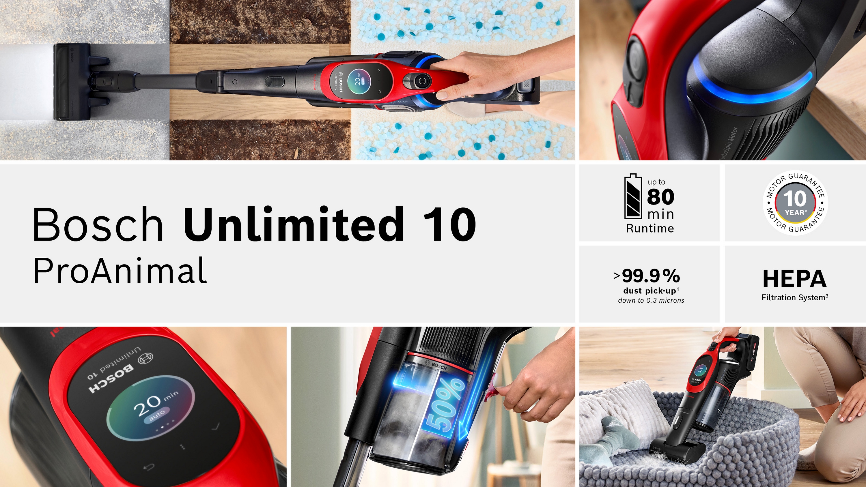 Štapni usisivač na baterije ProAnimal Unlimited 10 BCS1041PET