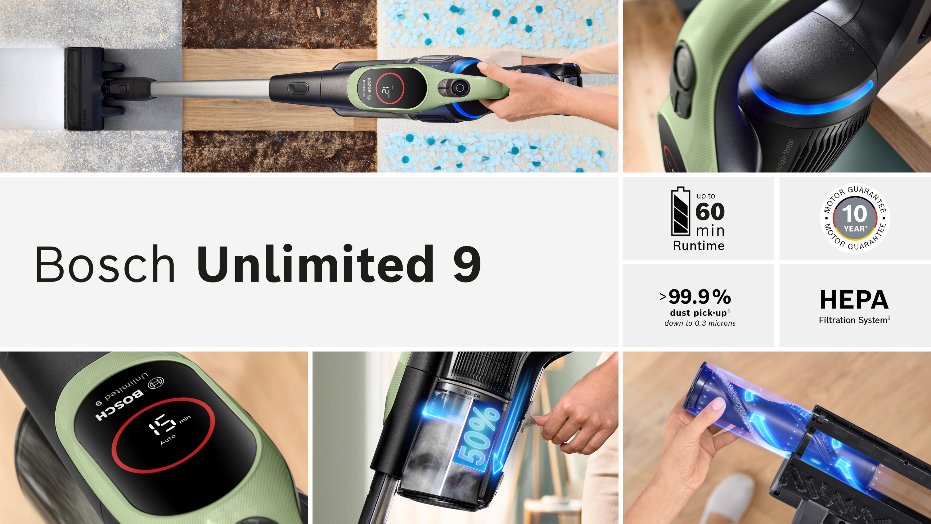 Štapni usisivač na baterije Unlimited 9 BBS921TBA