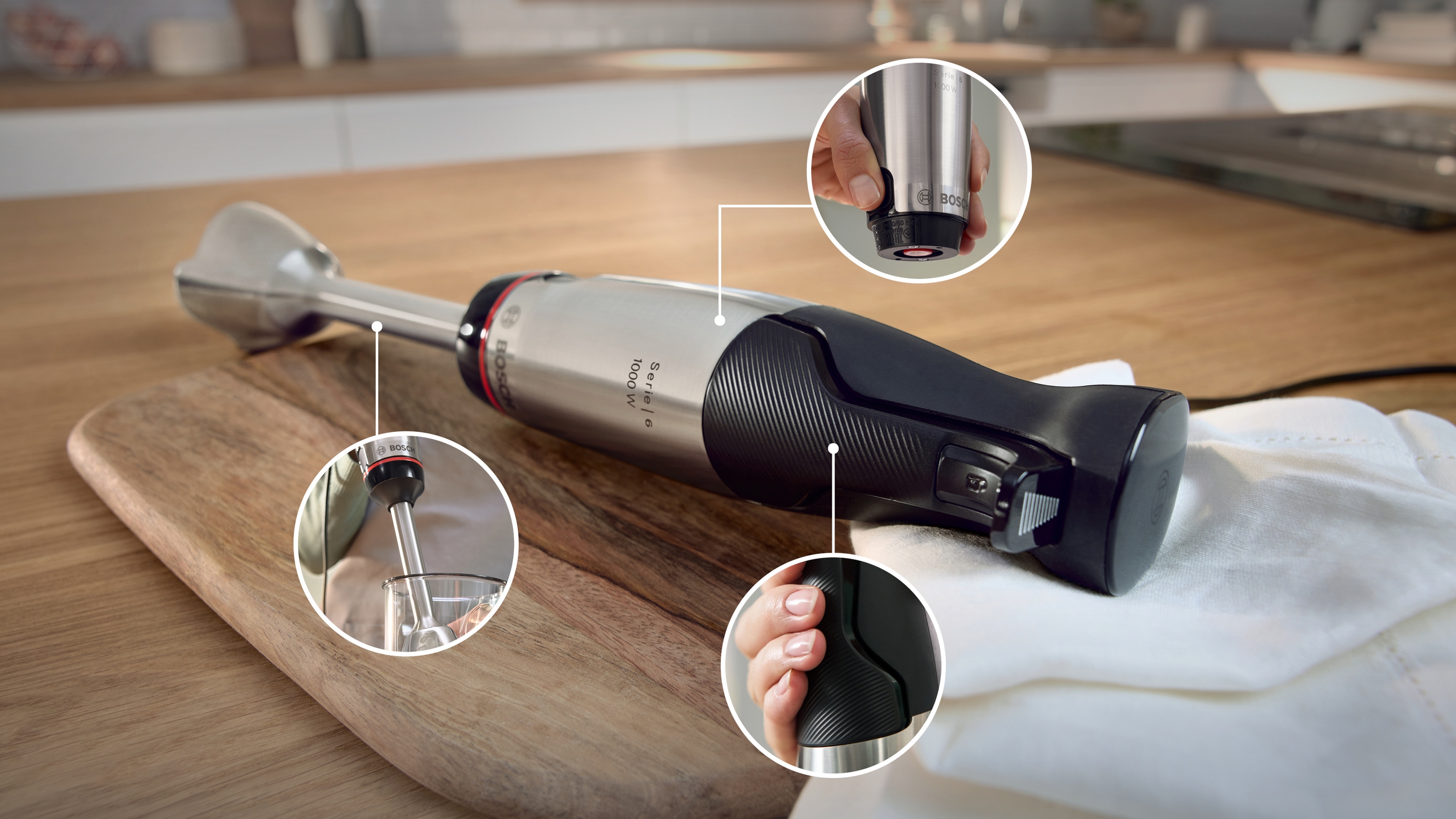 Štapni mikser Serija 6 1000 W Nerđajući čelik MSM6M630