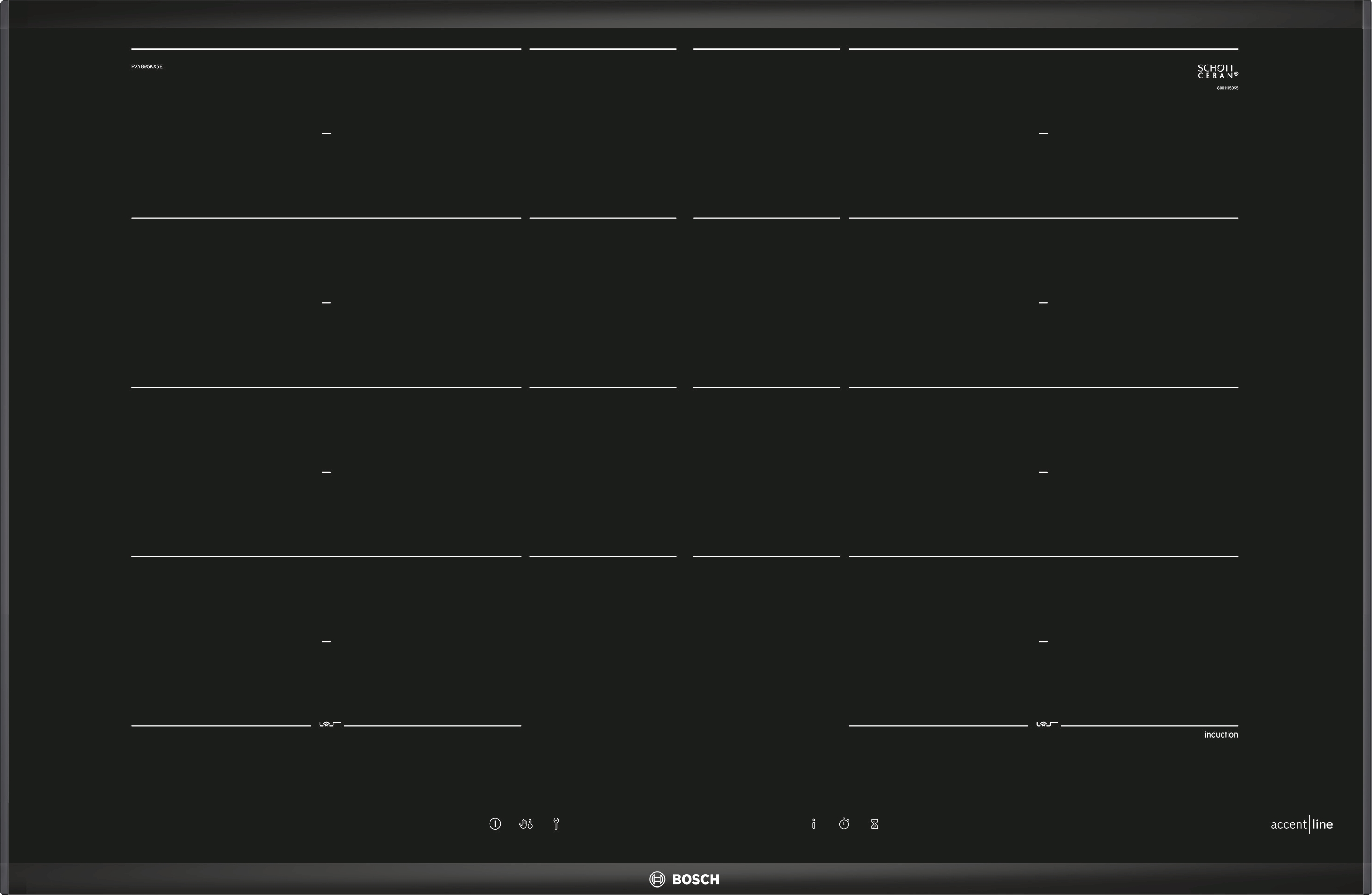 Indukciona ploča accent line Serija 8 80 cm ugradnja sa okvirom PXY895KX5E
