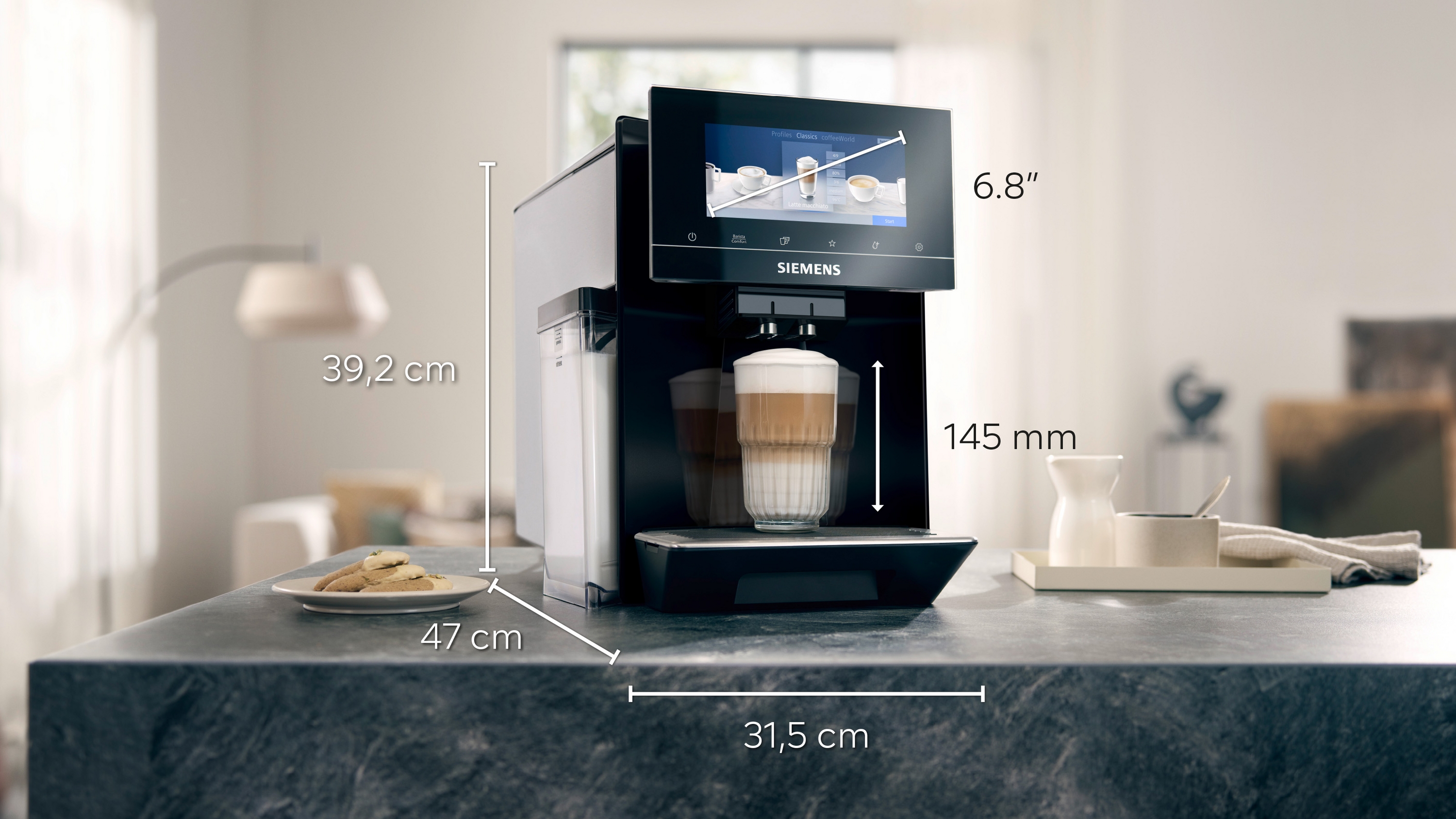 Aparat za espresso kafu EQ900 Siemens automatski u crnoj boji TQ903R09