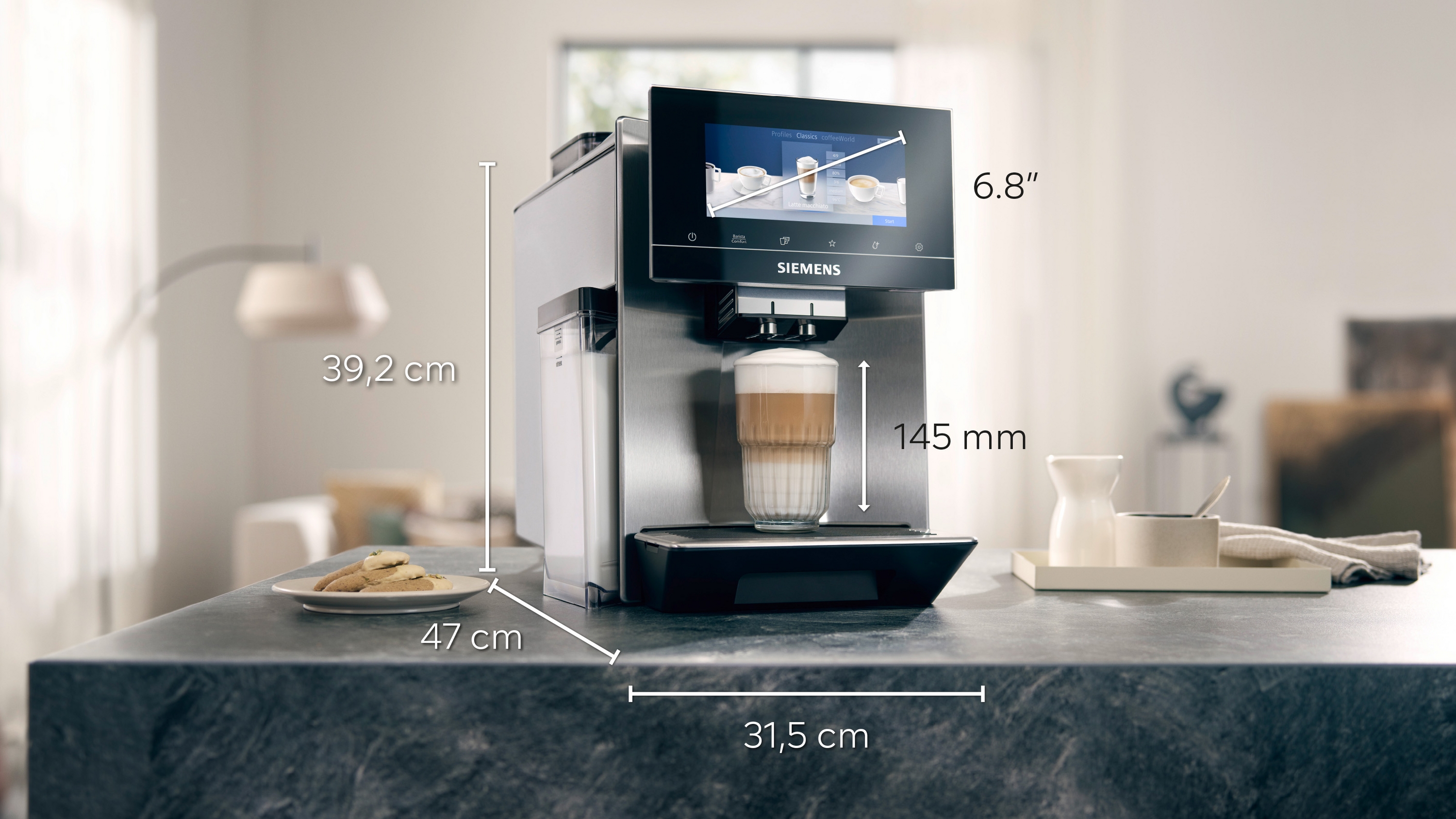 Aparat za espresso kafu EQ900 Siemens automatski od nerđajućeg čelika TQ907R03
