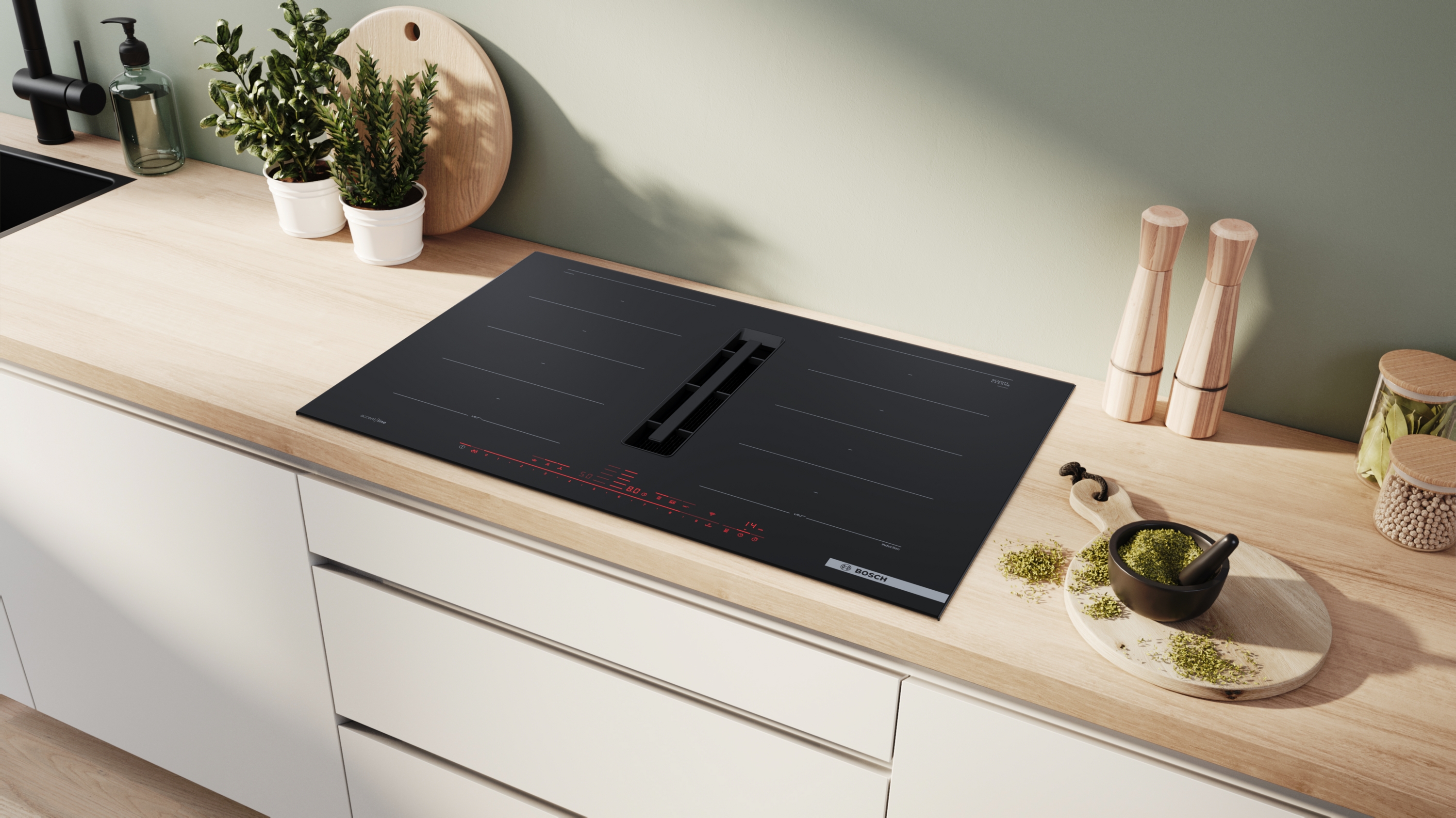 Ploča sa aspiratorom accent line Serijas 8 80 cm ugradnja sa okvirom PXX89BD56E