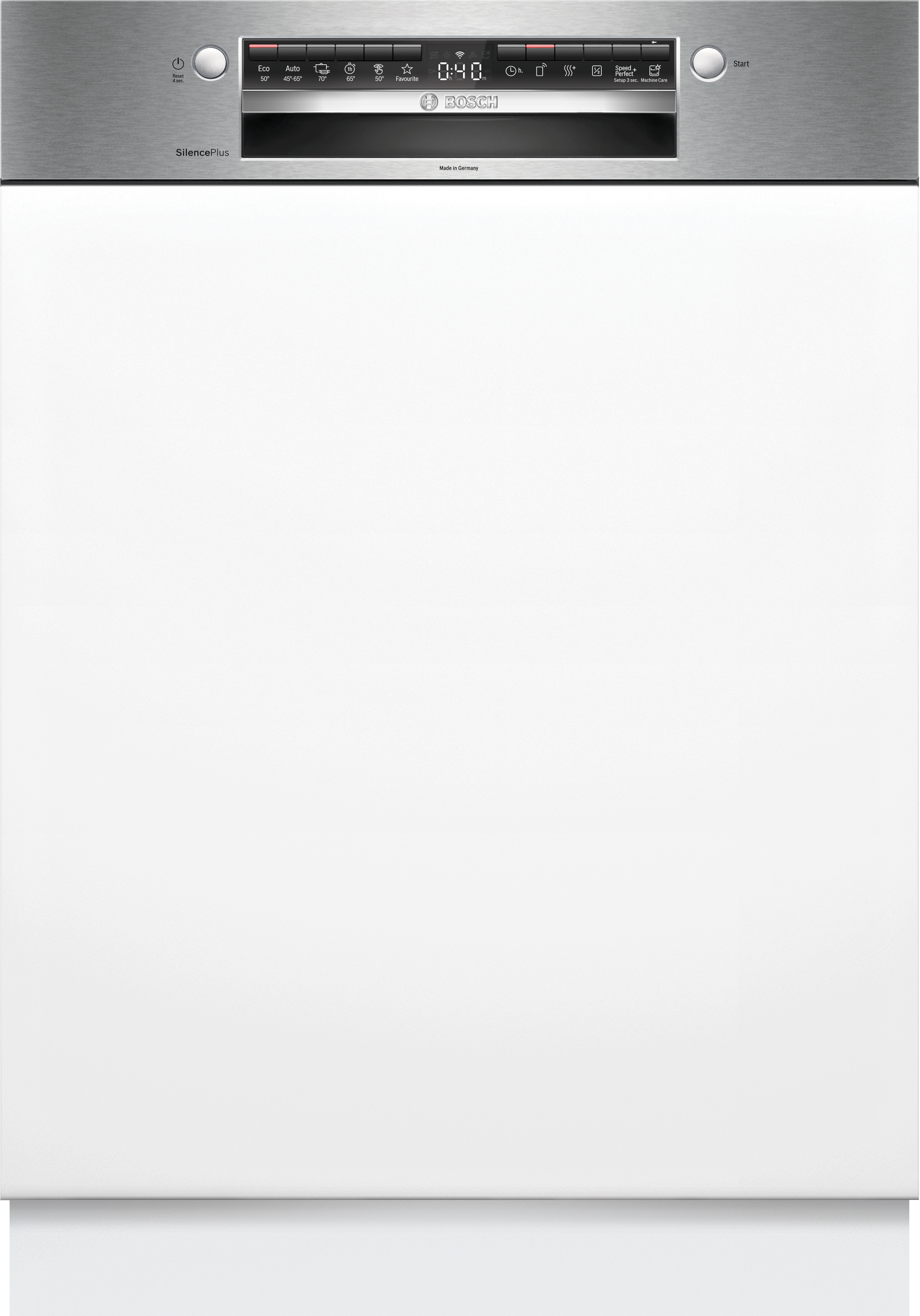 Series 4, semi-integrated dishwasher, 60 cm, Brushed steel, SMI4HAS07E