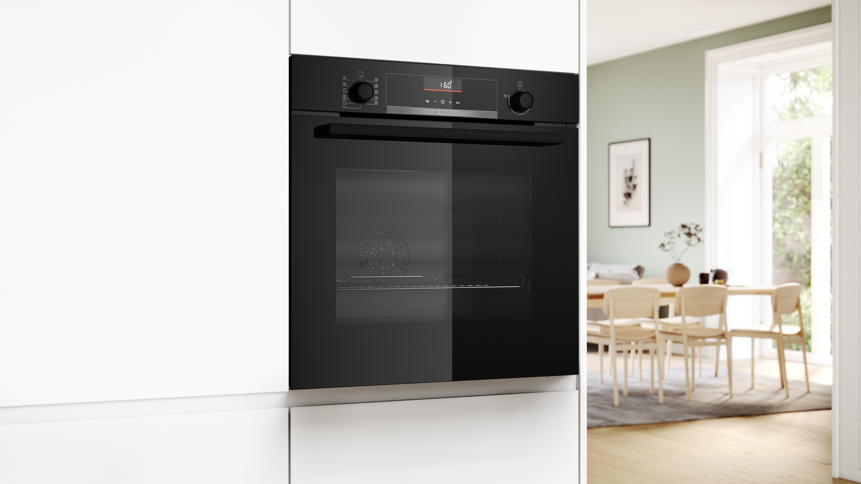 Series 6, Built-in oven, 60 x 60 cm, Black, HBG536EB4