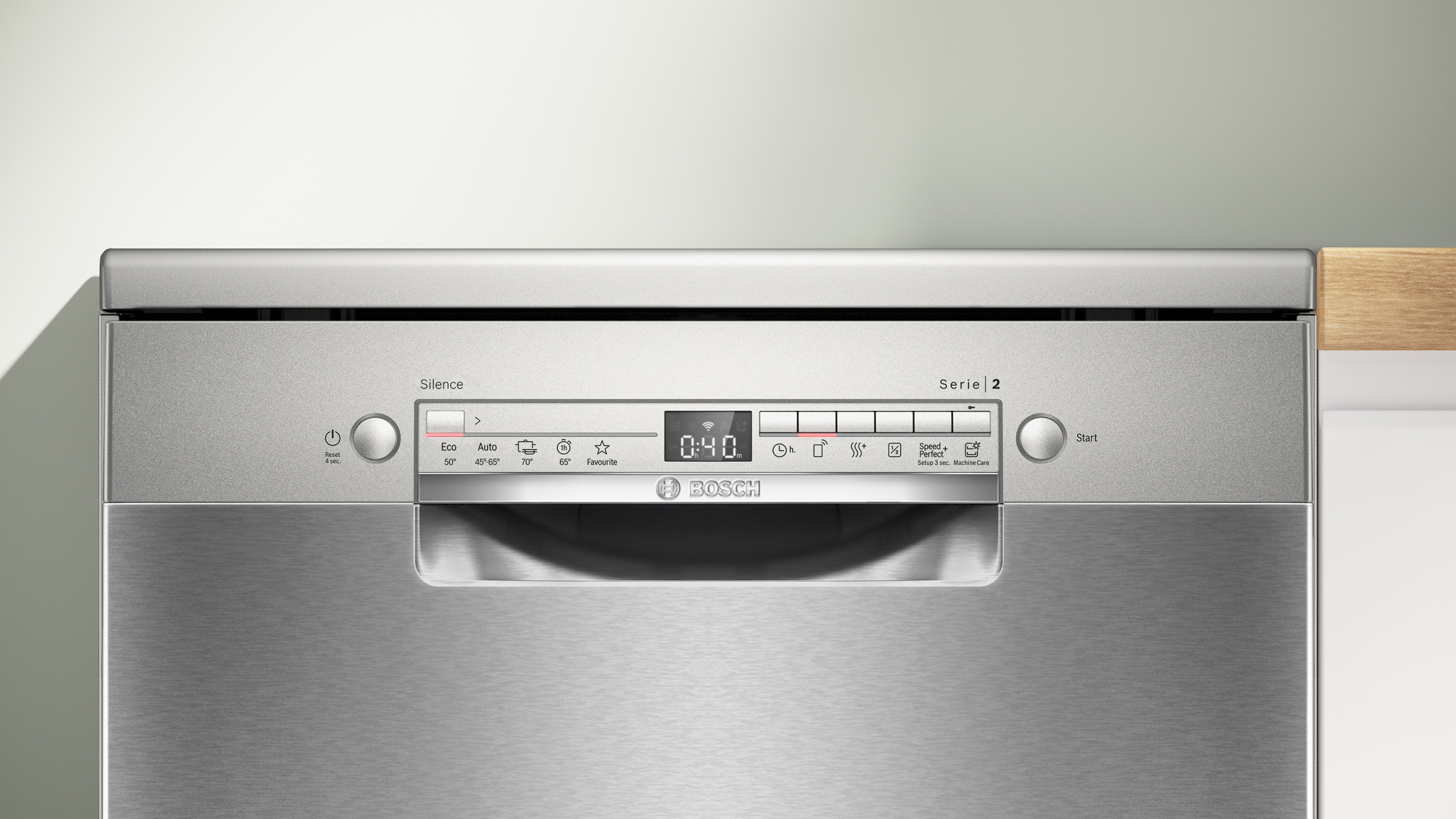 Series 2, free-standing dishwasher, 60 cm, Brushed steel anti-fingerprint, SMS2HVI06E