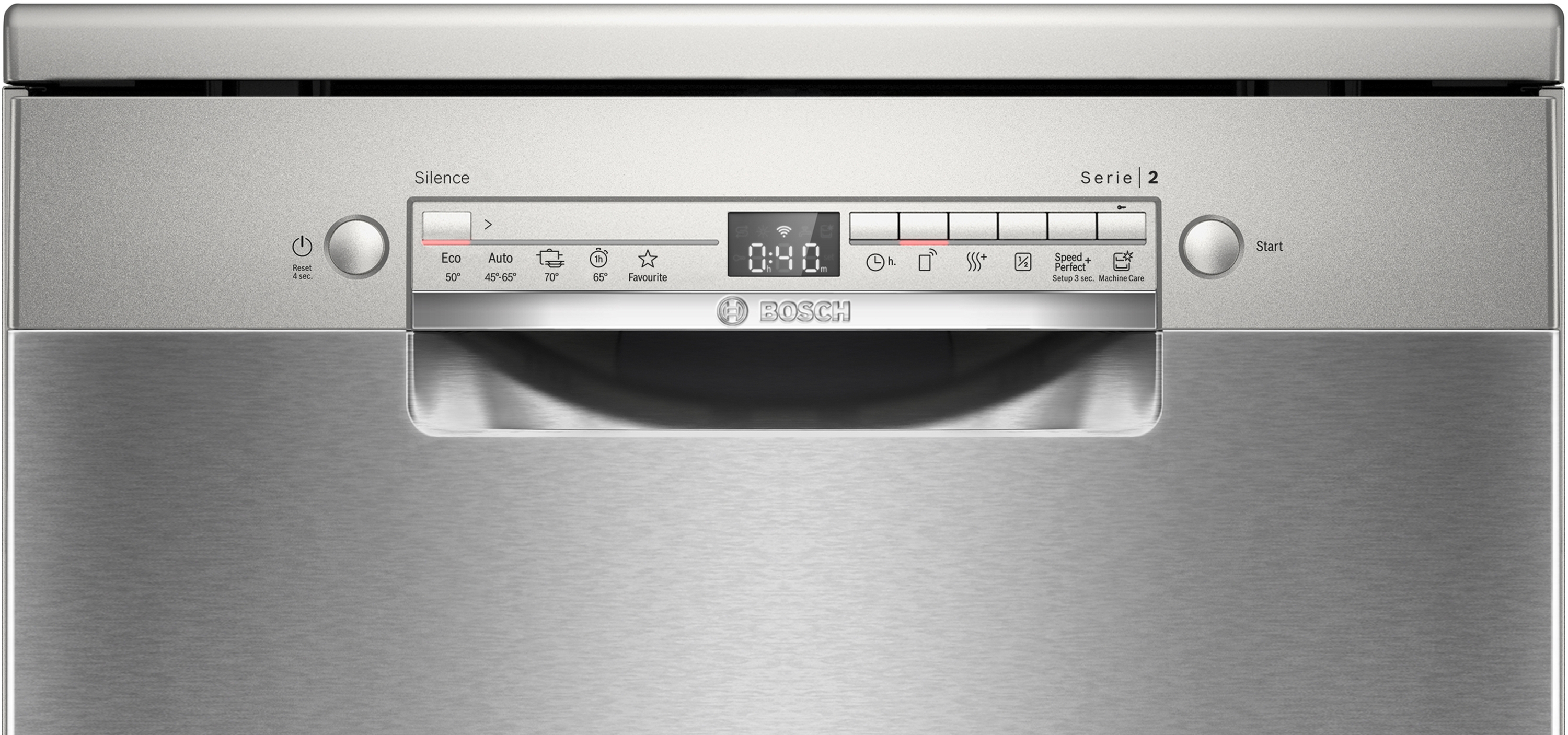 Series 2, free-standing dishwasher, 60 cm, Brushed steel anti-fingerprint, SMS2HTI08E