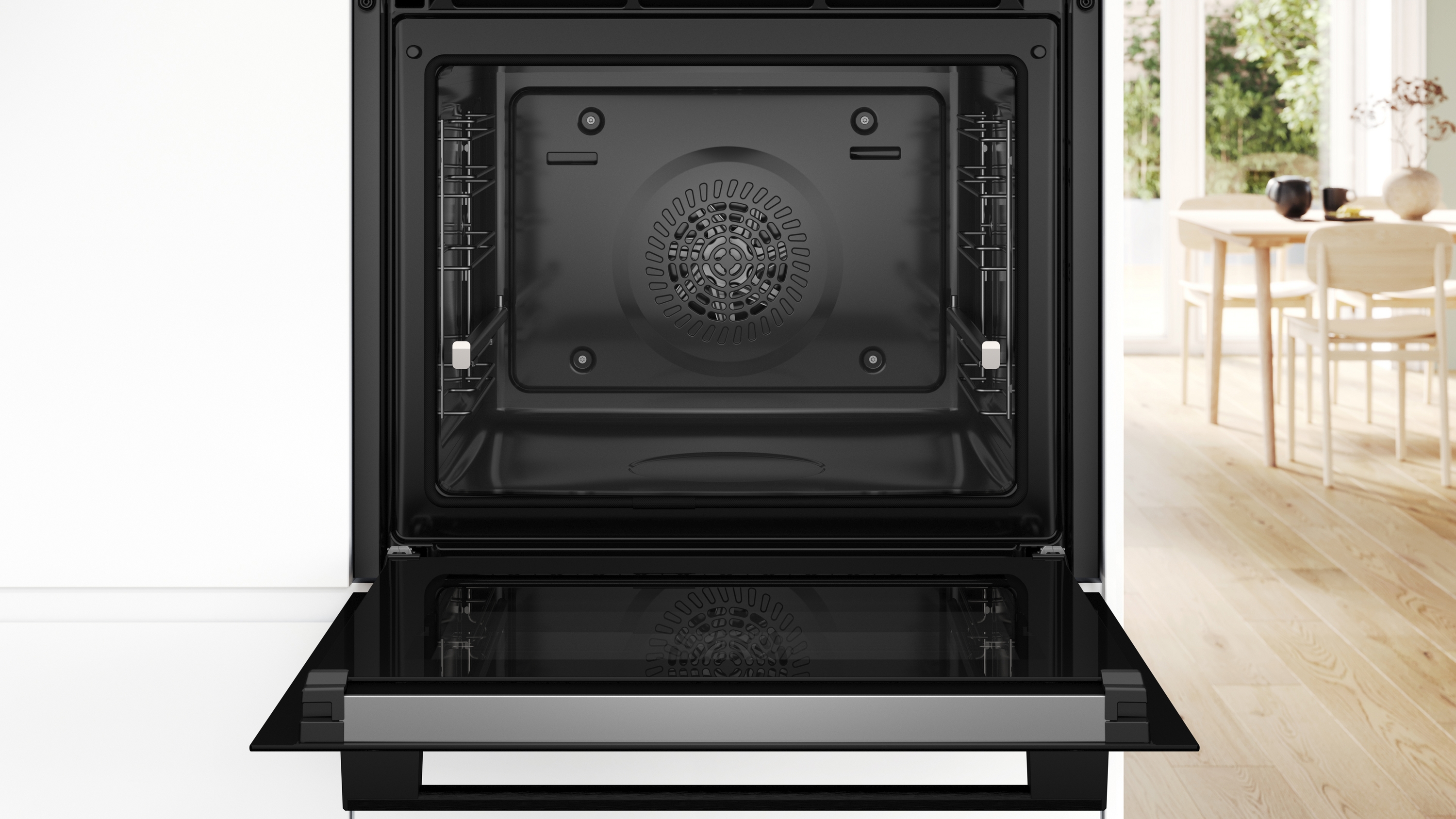 Series 4, Built-in oven, 60 x 60 cm, Black, HBA372EB4