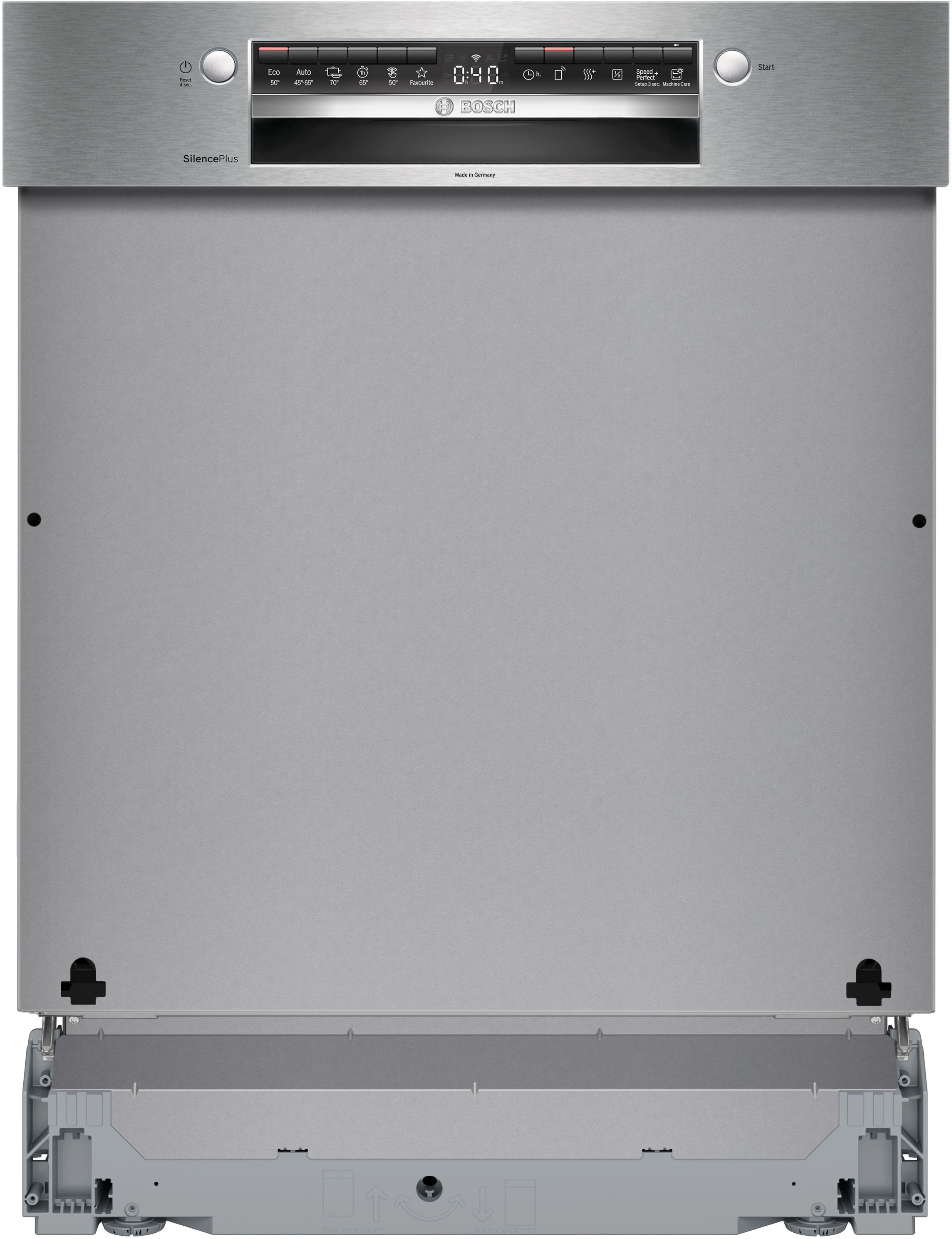 Series 4, semi-integrated dishwasher, 60 cm, Brushed steel, SMI4HCS07E
