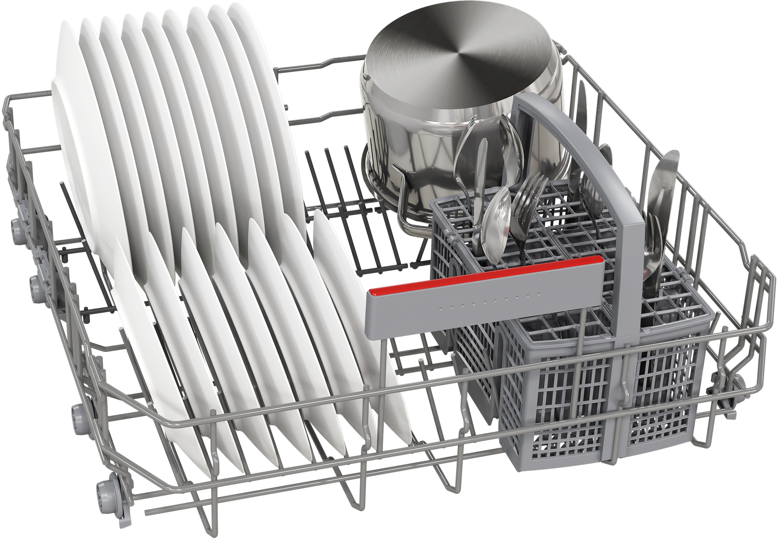 Series 4, semi-integrated dishwasher, 60 cm, Brushed steel, SMI4HTS14E