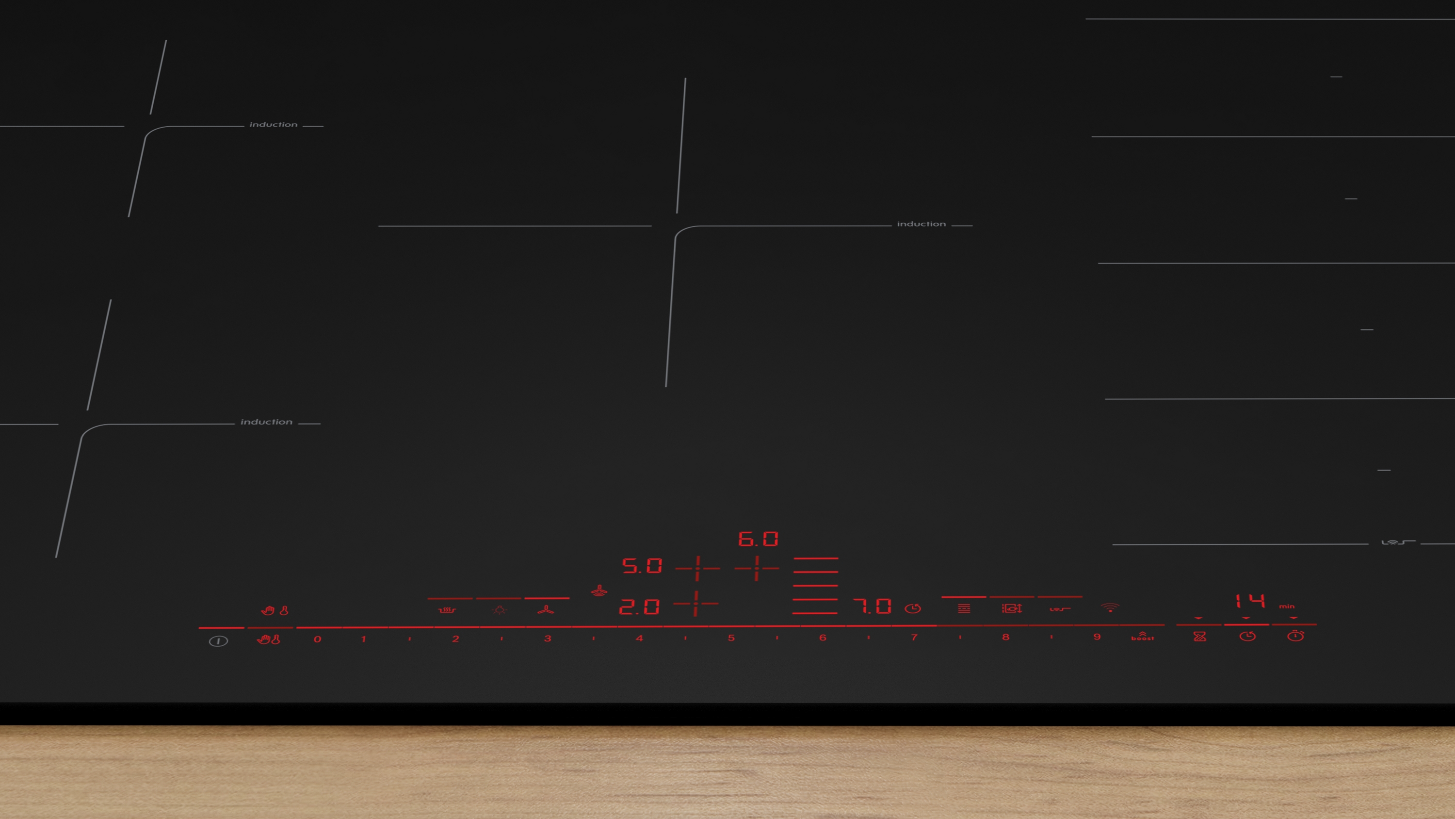 Series 8, Flex induction hob, 80 cm, Matt black, surface mount with frame, PXV89BDV1E