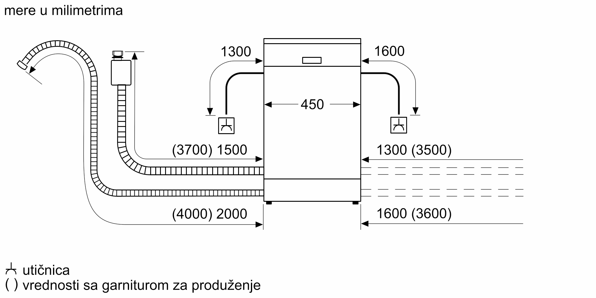Ugradna mašina za sudove 45 cm Serija 4 SPS4HMI13E hromirana protiv otisaka prstiju