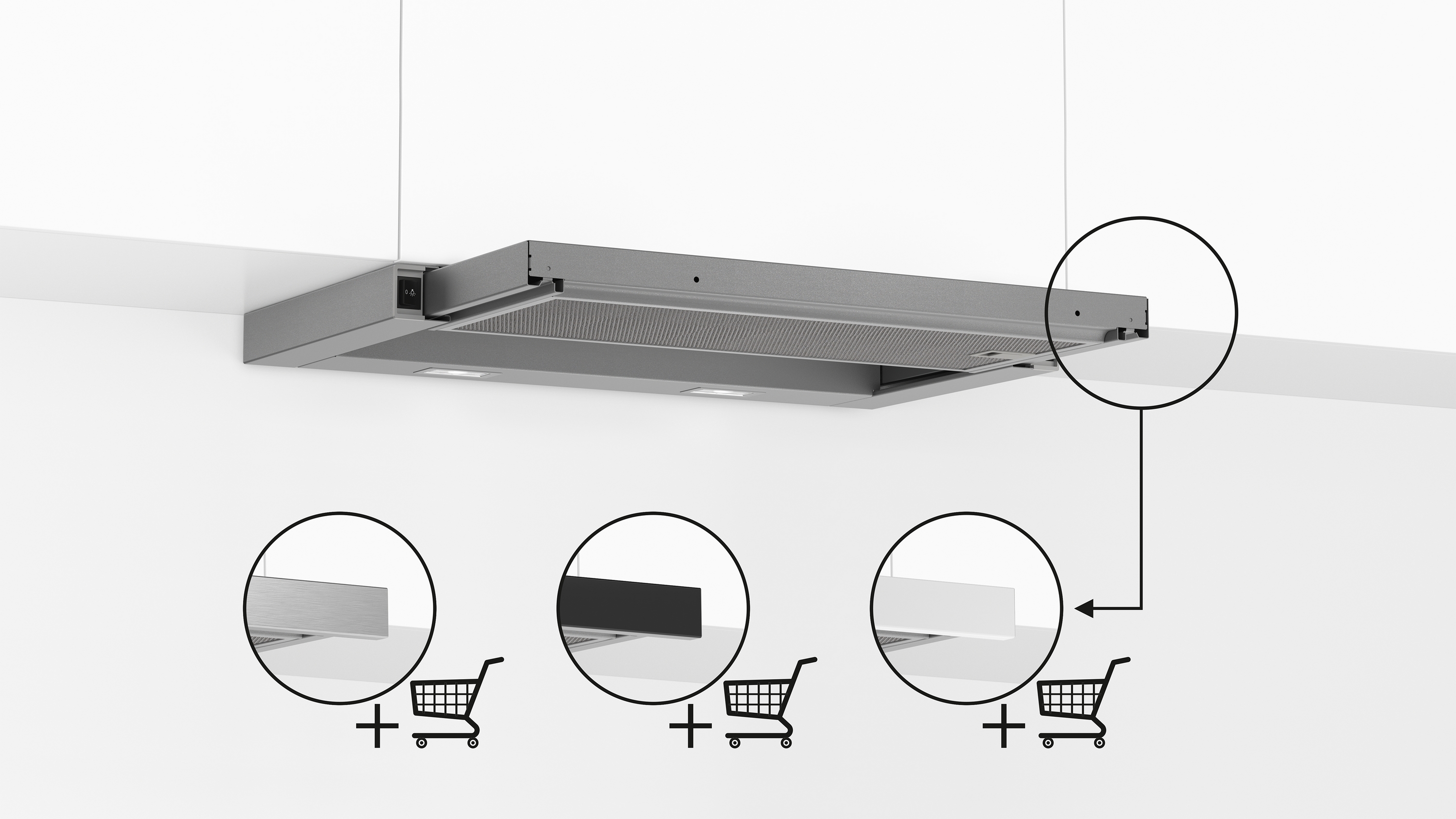 Serija 2, Teleskopski kuhinjski aspirator, 60 cm, Srebrna metalik, DFL064W54