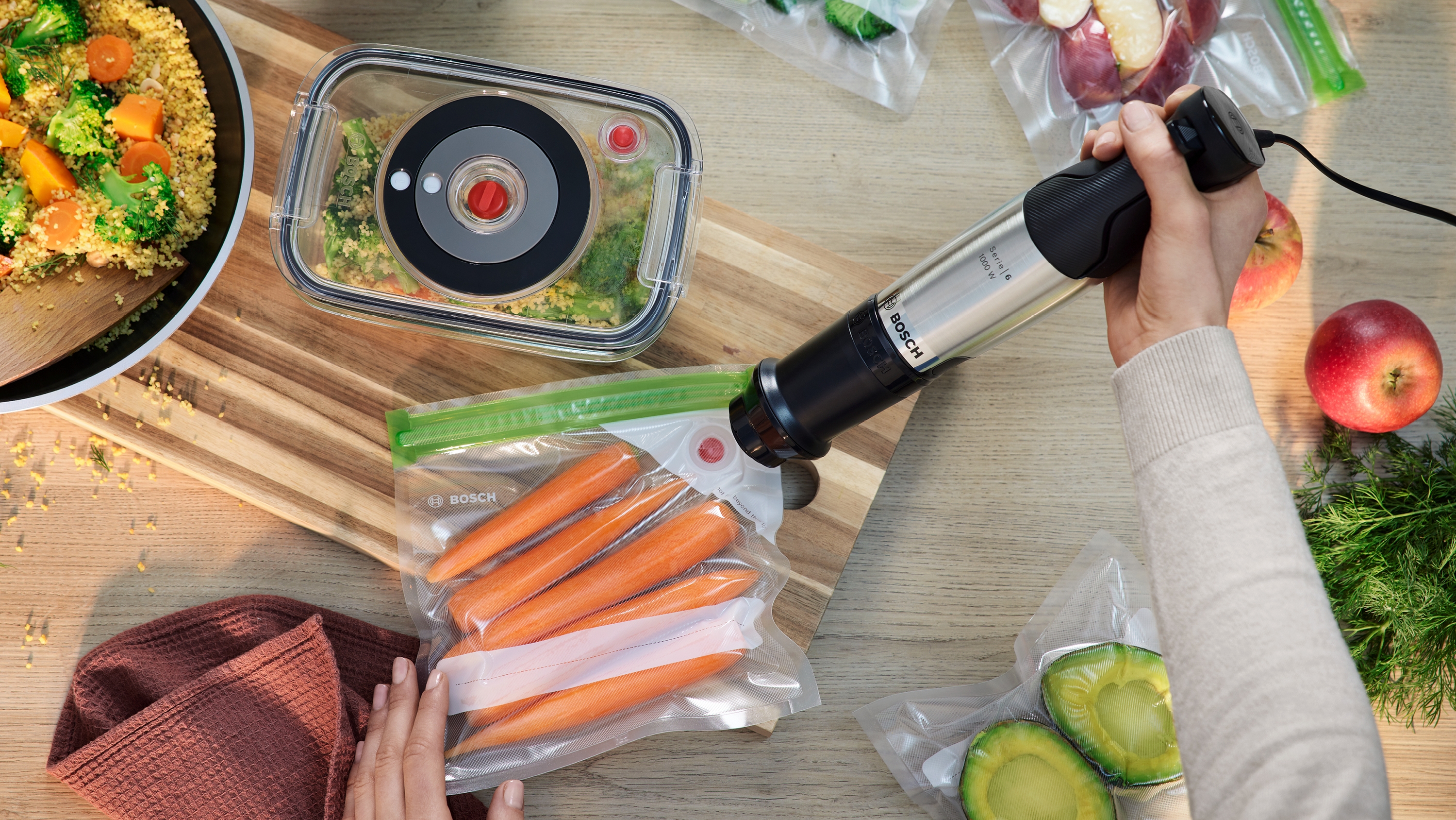 Series 6, Hand blender, ErgoMaster, 1000 W, Stainless steel, MSM6M633