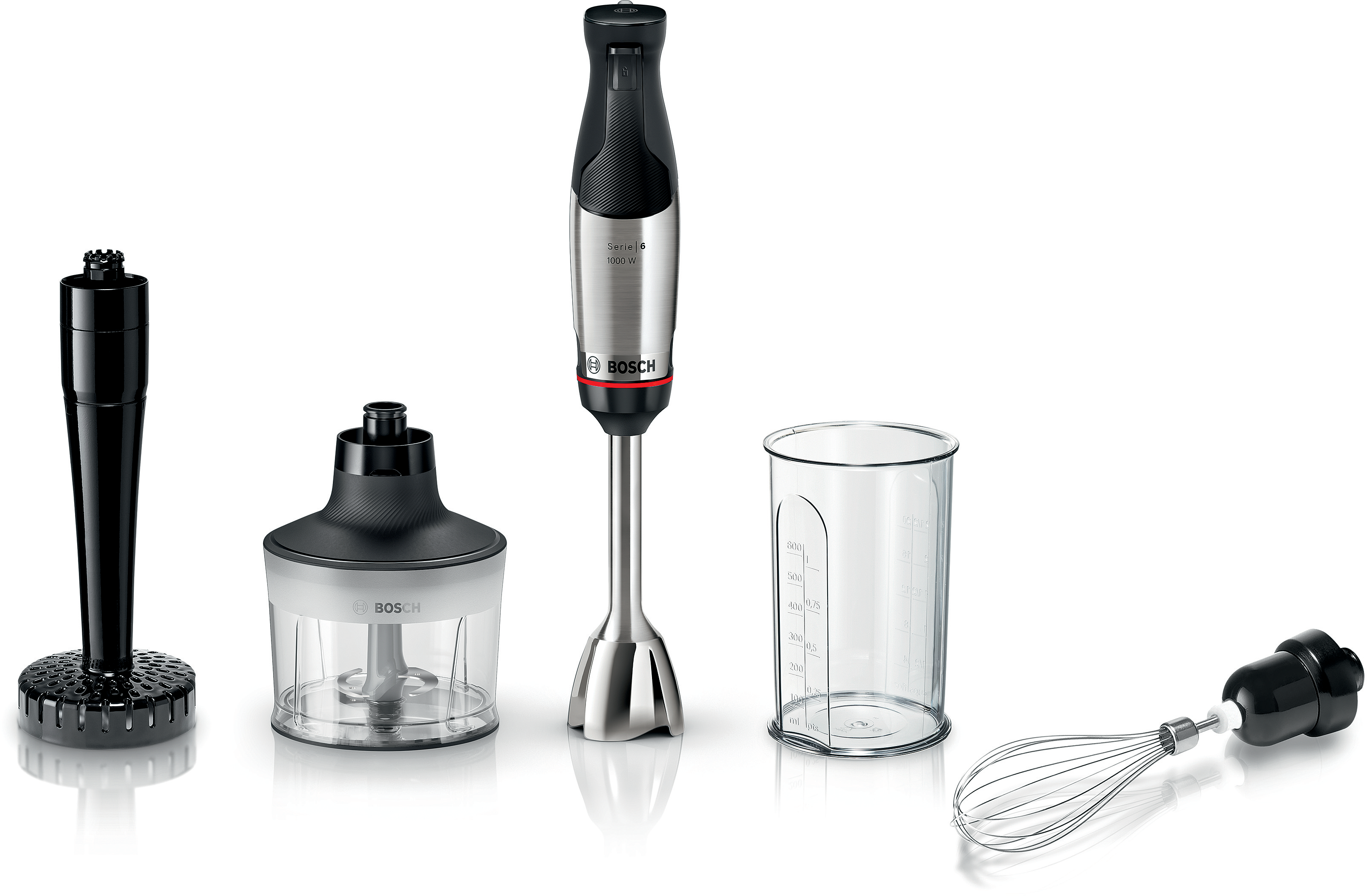 Series 6, Hand blender, ErgoMaster, 1000 W, Stainless steel, MSM6M633