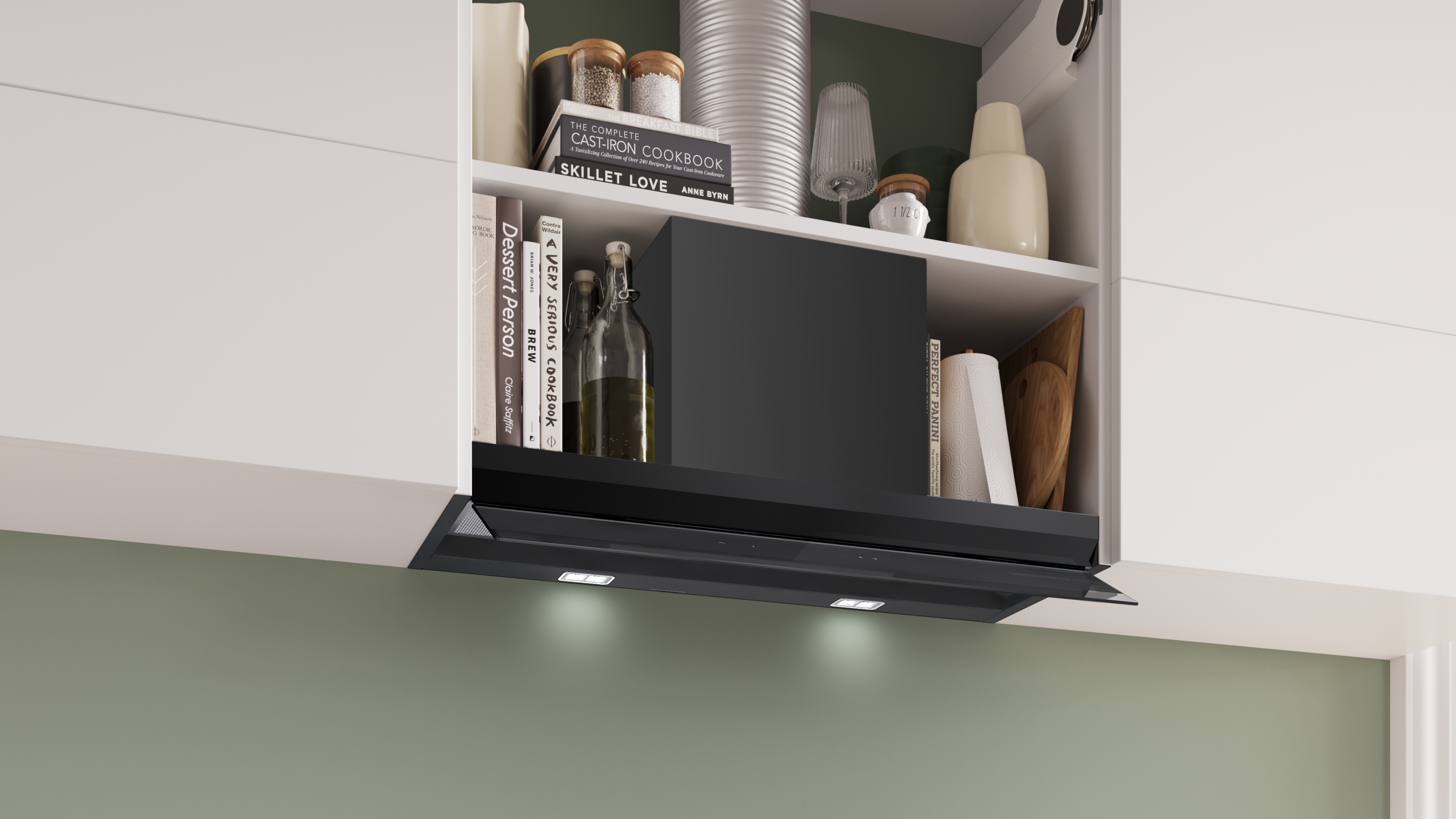 Serija 6, Ugradni aspirator, 80 cm, Crno štampano staklo, Plavo crna, DBB87DP60