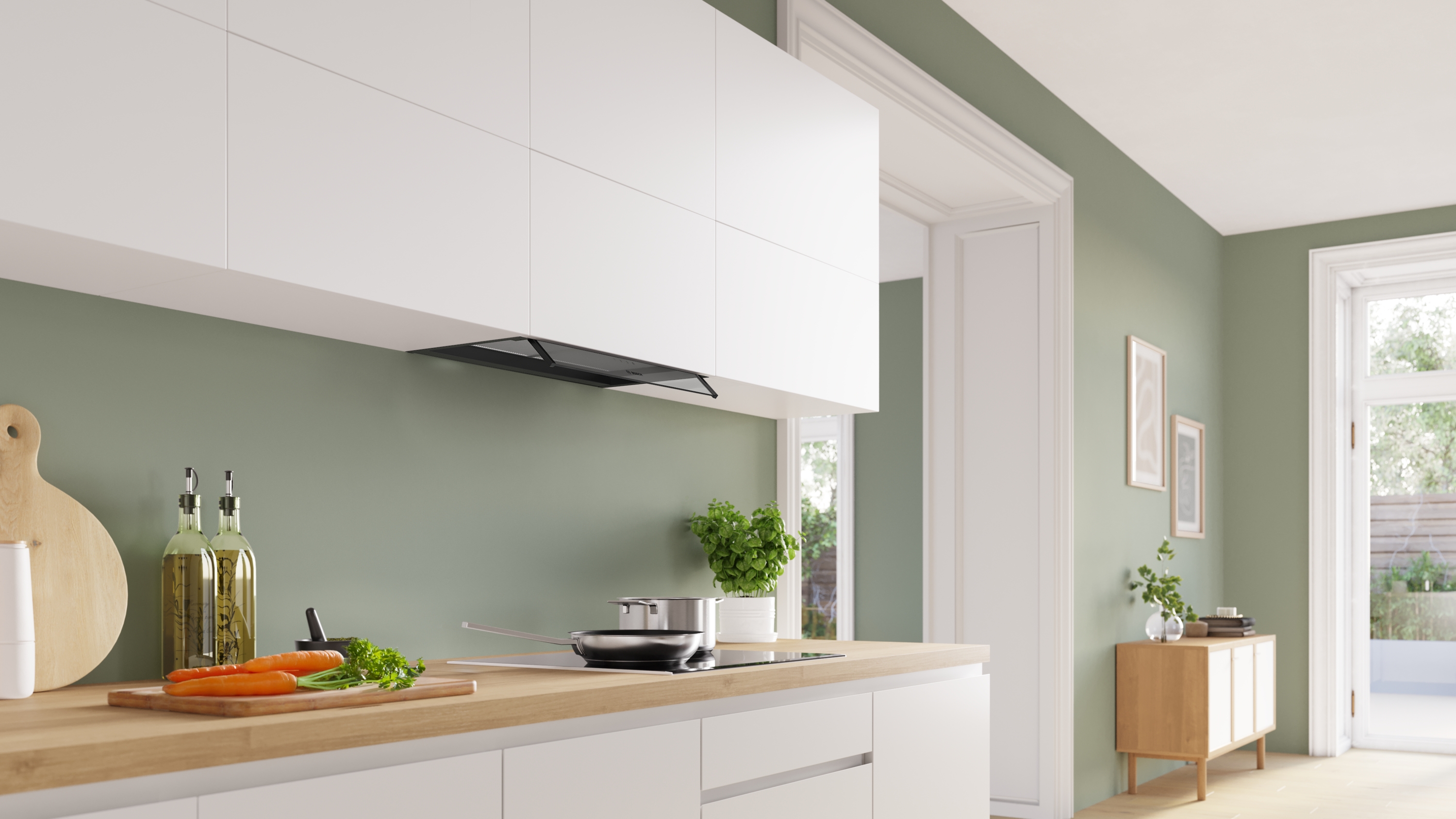 Serija 4, Ugradni aspirator, 60 cm, Čisto staklo, Plavo crna, DBB65CC60