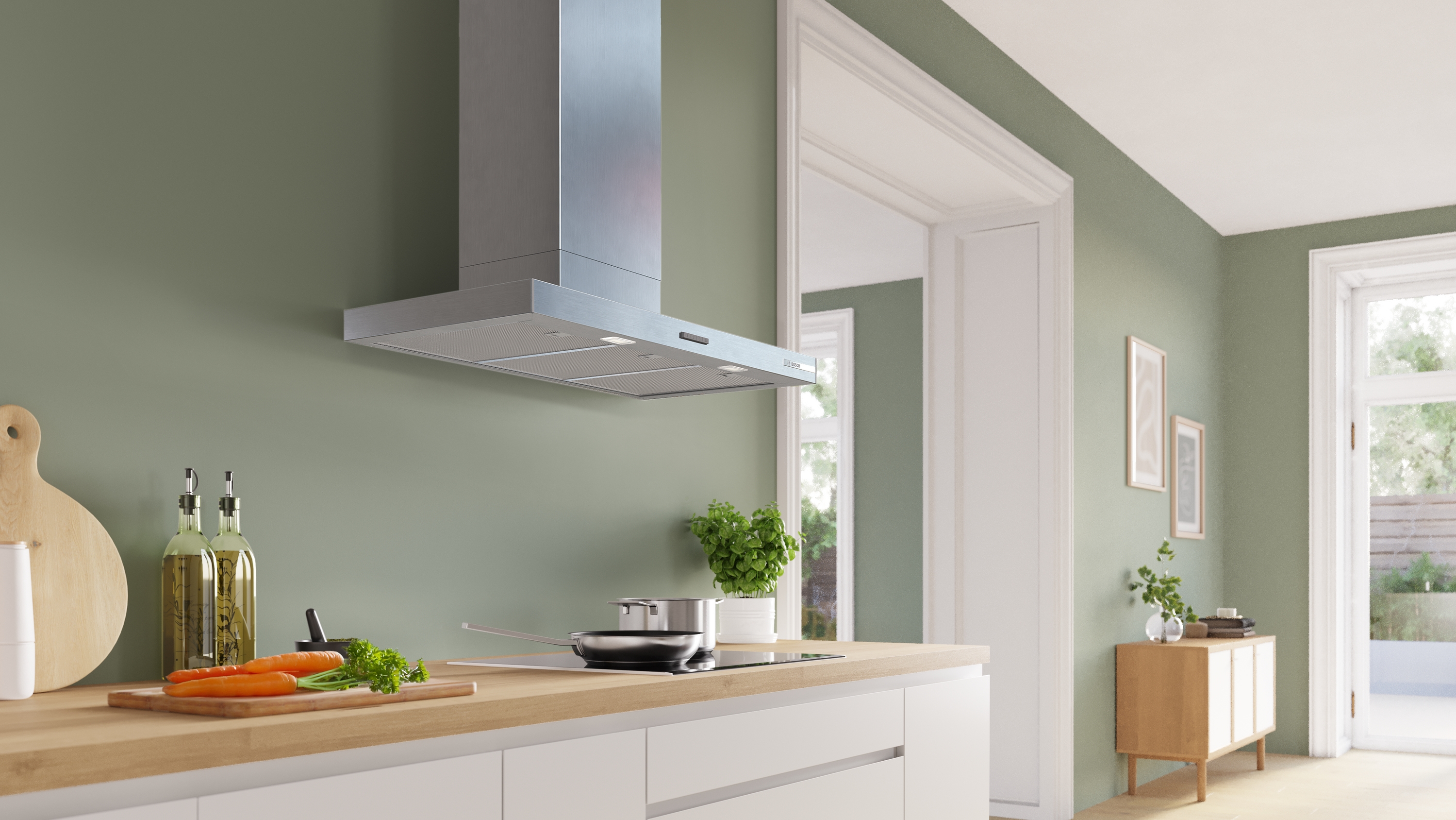 Serija 2, Zidni aspirator, 90 cm, Izgled nerđajućeg čelika, DWB93BC30