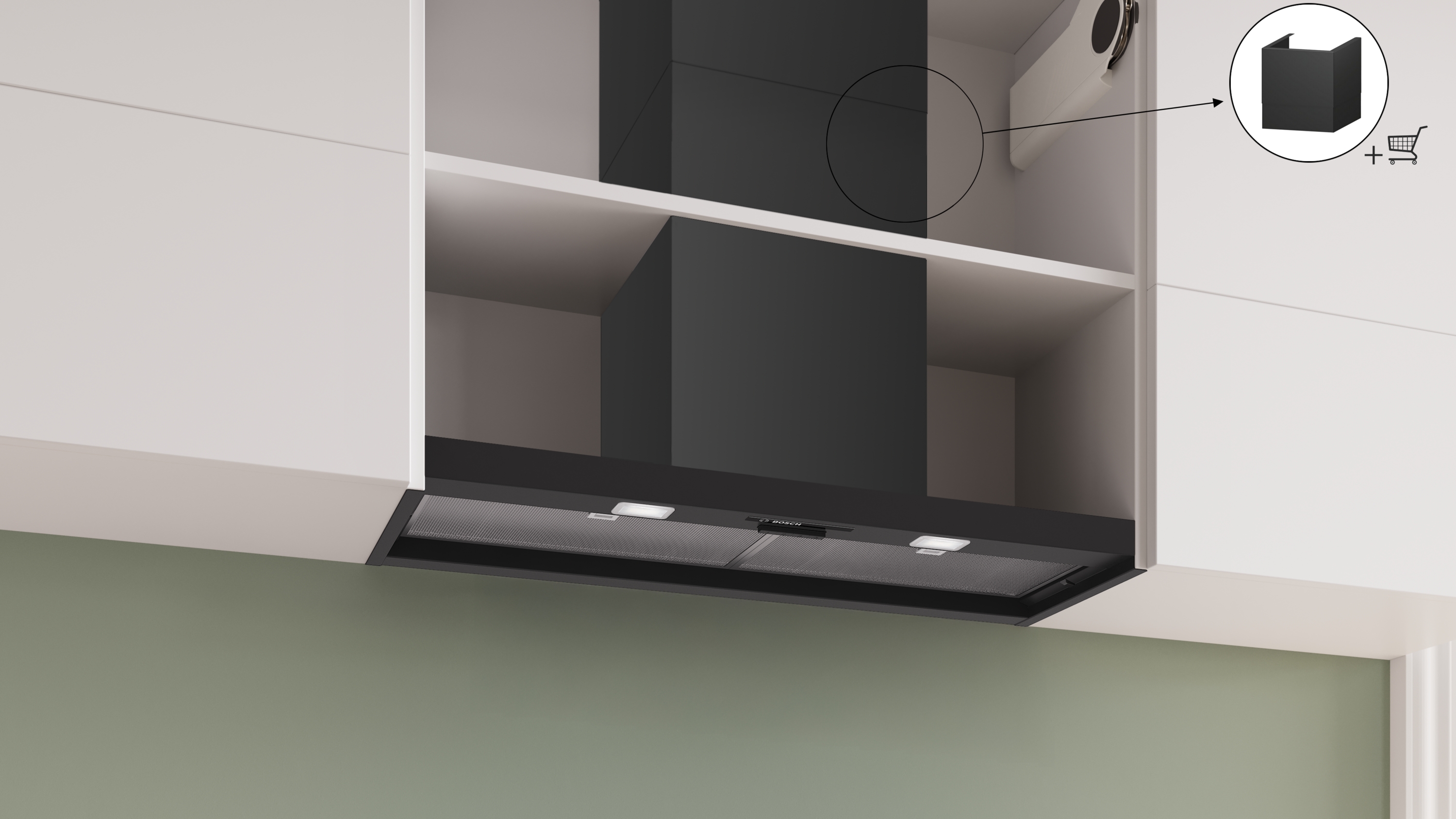 Serija 2, Ugradni aspirator, 90 cm, Plavo crna, DBB93BC60