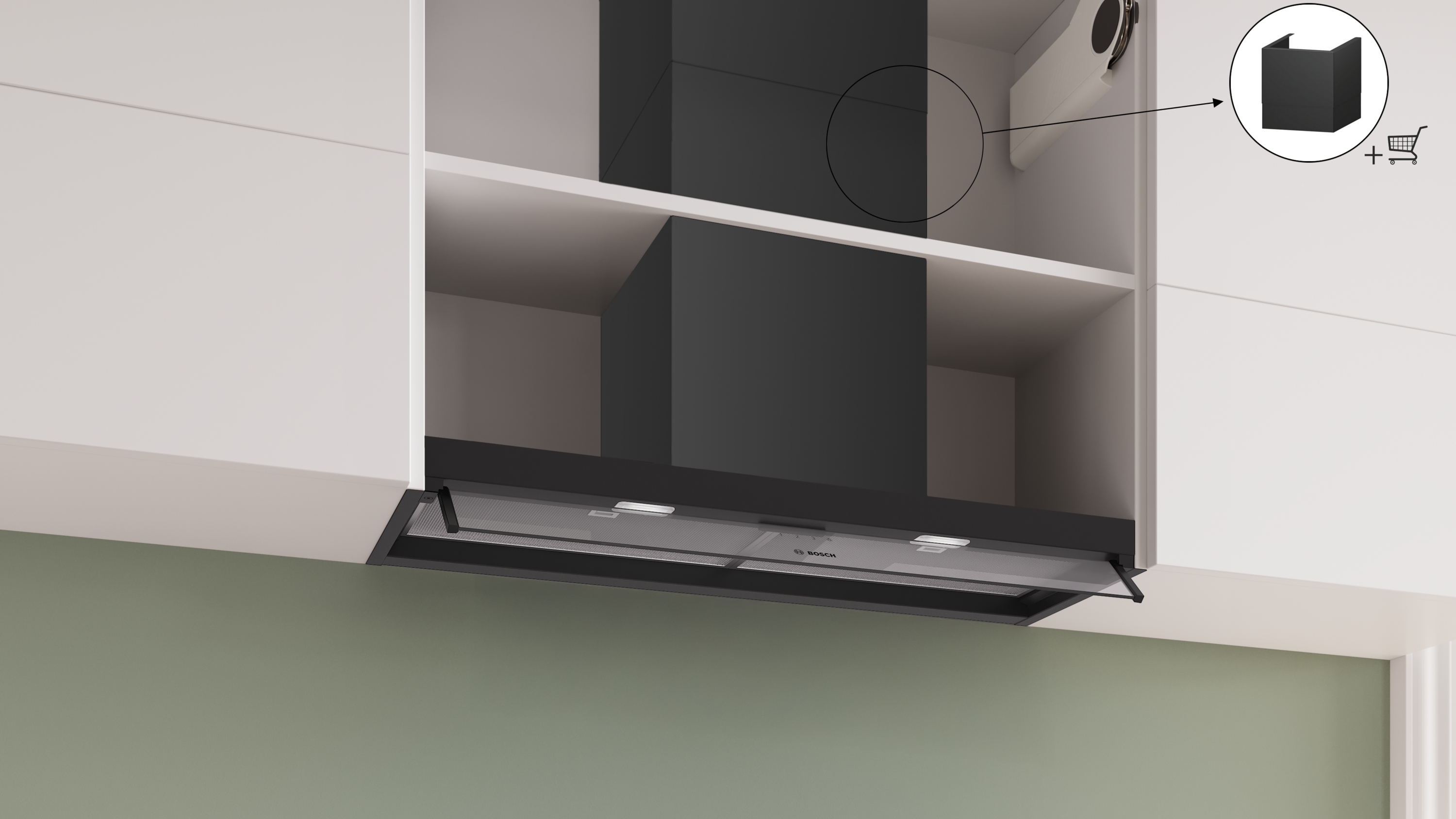 Serija 4, Ugradni aspirator, 90 cm, Čisto staklo, Plavo crna, DBB95CC60