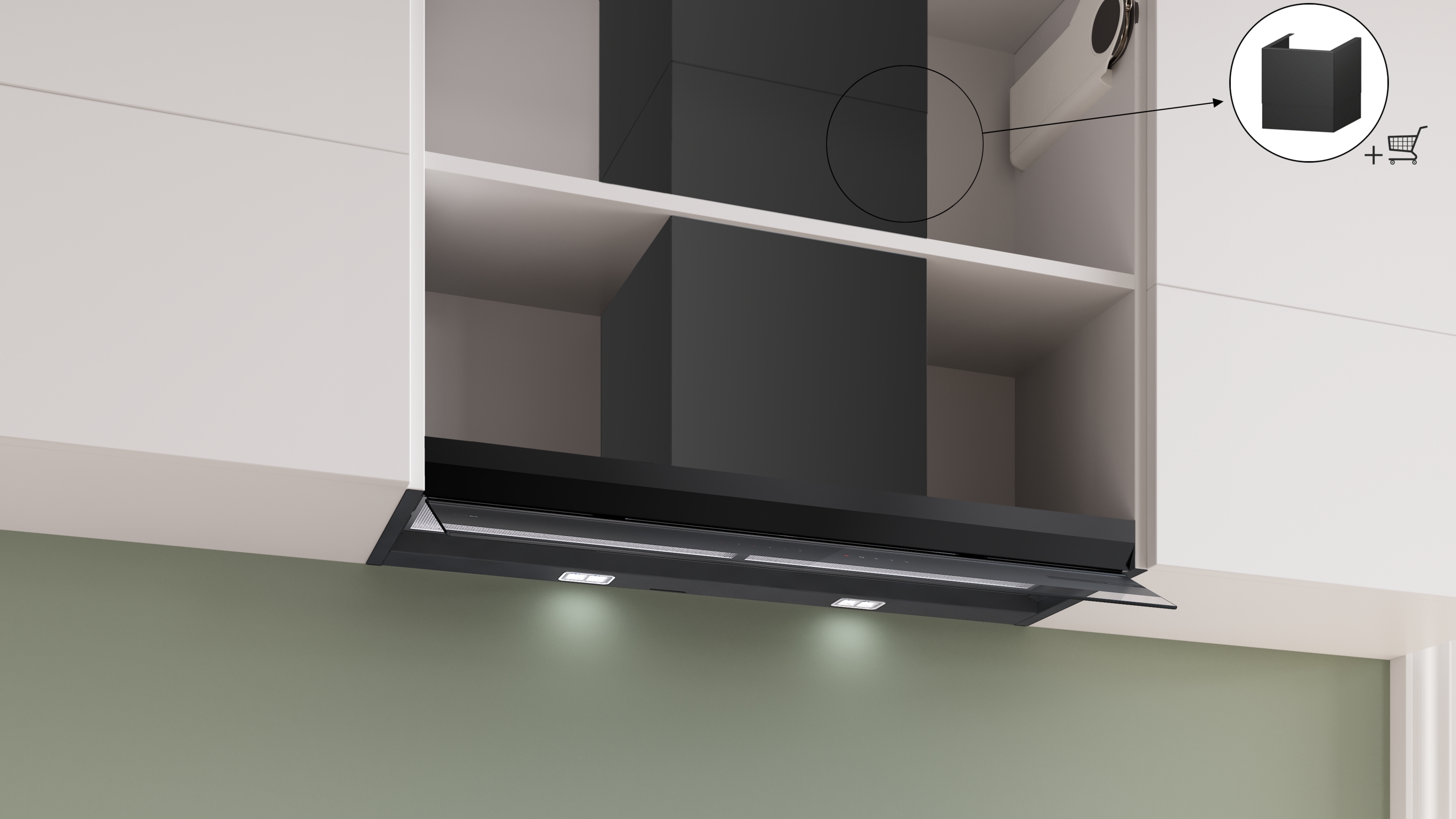 Serija 8, Ugradni aspirator, 90 cm, Crno štampano staklo, Plavo crna, DBB99ET65