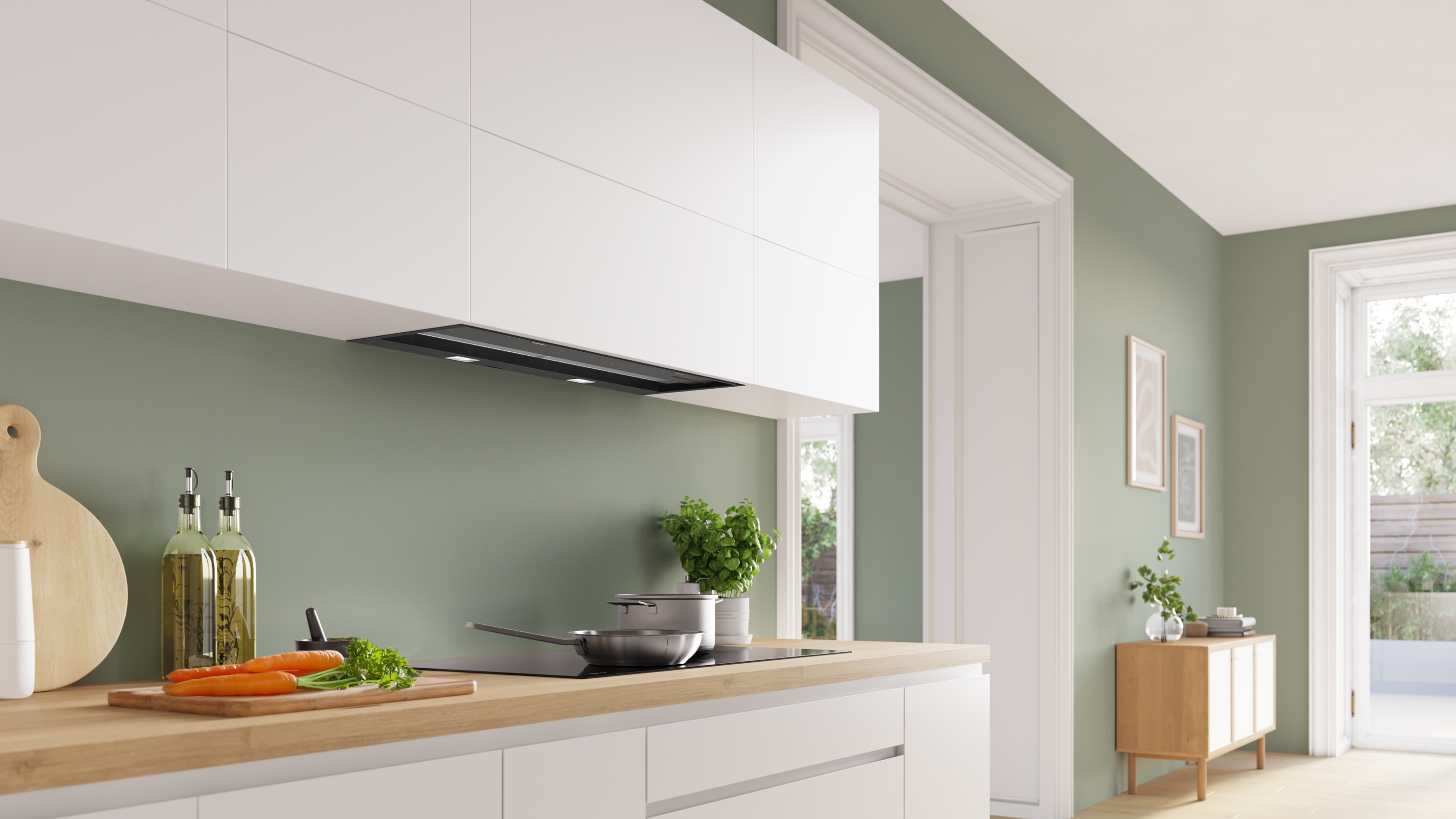 Serija 8, Ugradni aspirator, 90 cm, Crno štampano staklo, Plavo crna, DBB99ET65