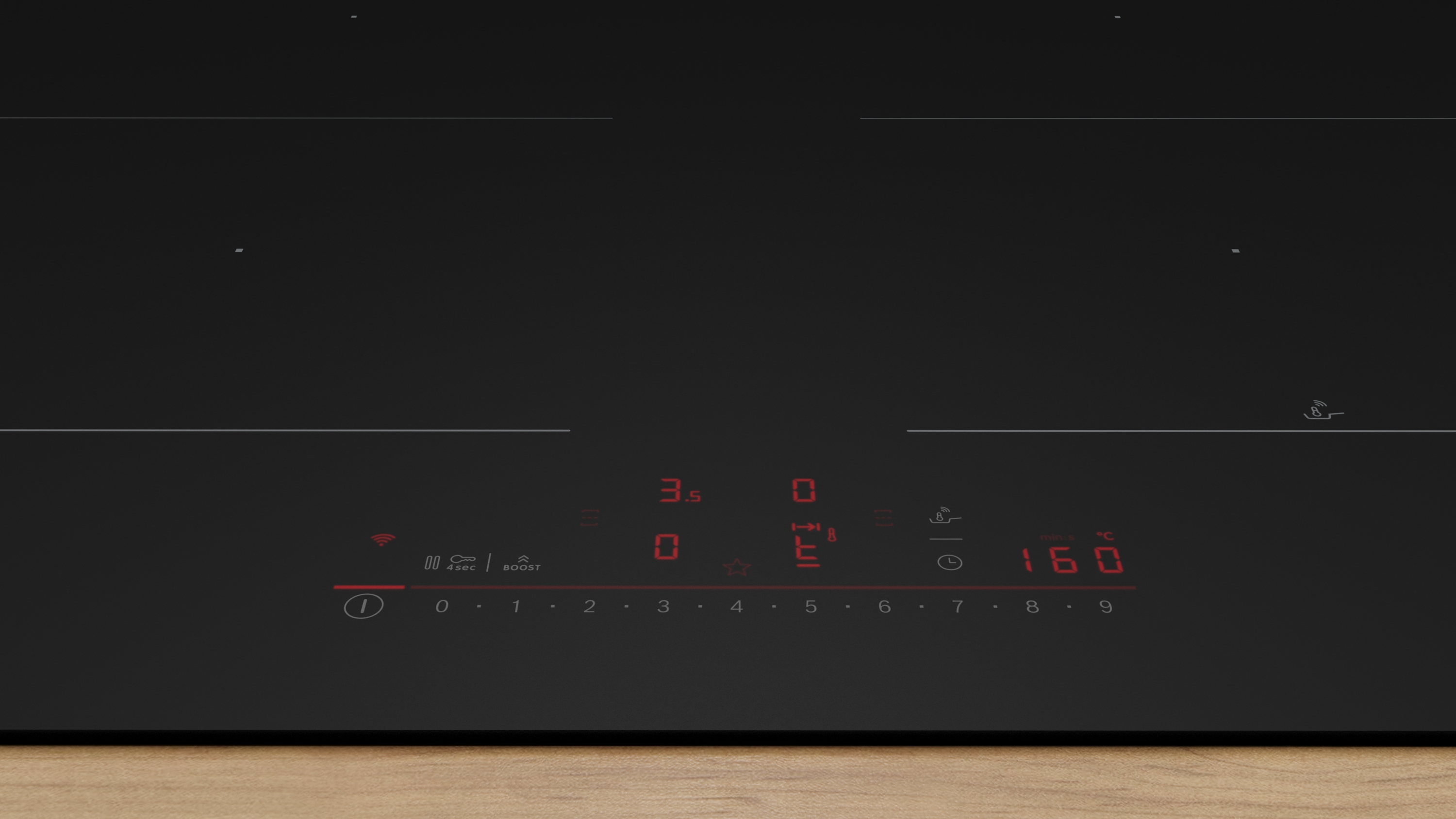 Series 6, Induction hob, 60 cm, Matt black, surface mount with frame, PVQ69BHC1E