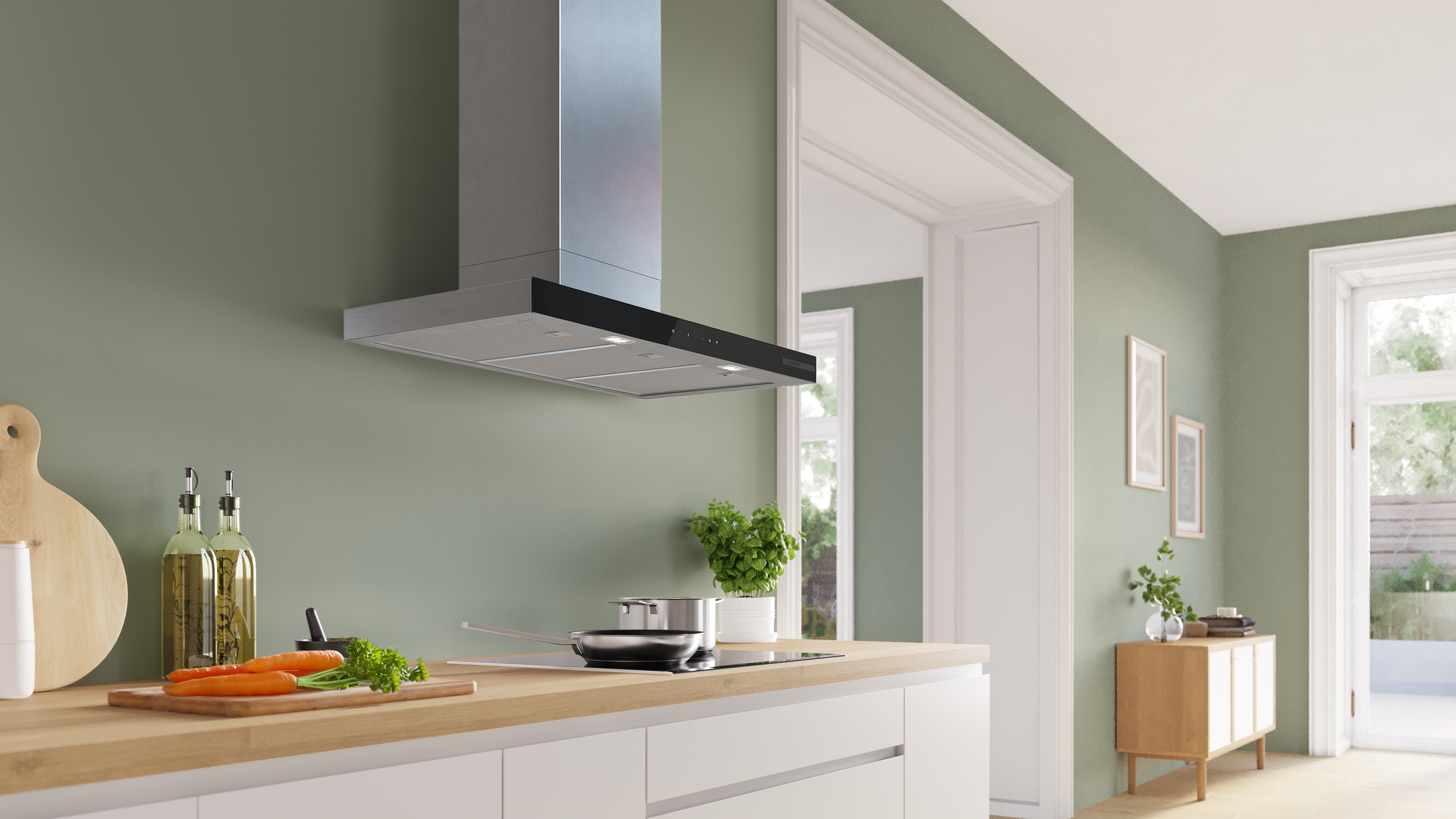 Serija 6, Zidni aspirator, 90 cm, Izgled nerđajućeg čelika, DWB97DN30