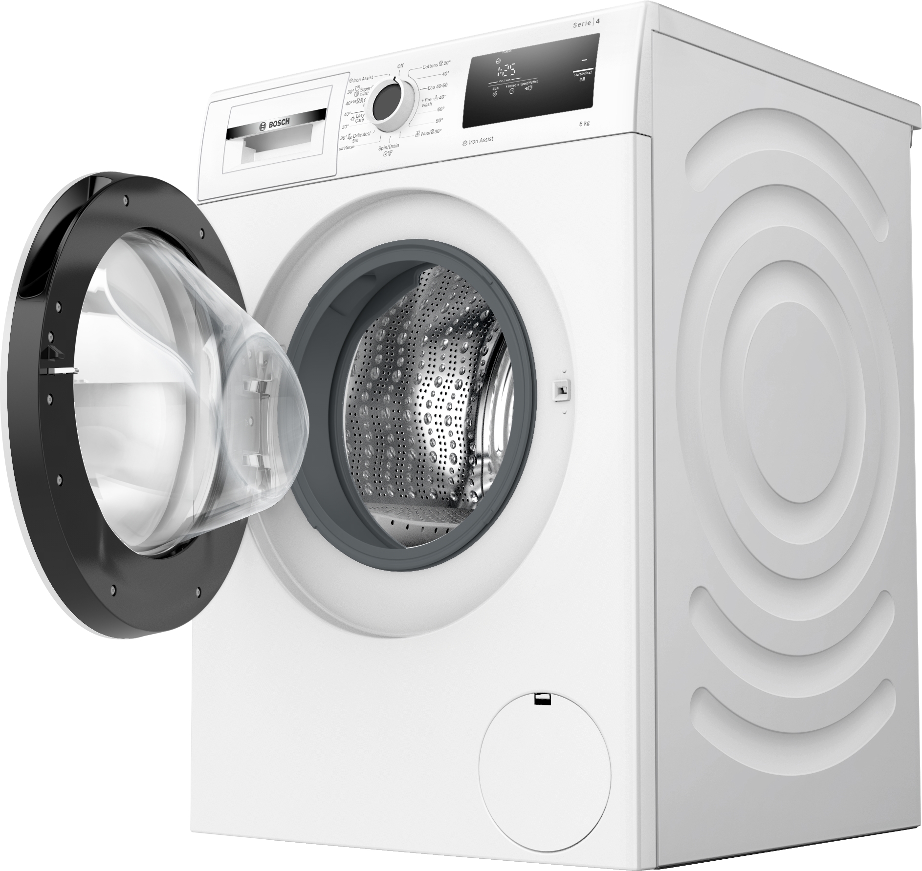 Series 4, washing machine, frontloader fullsize, 8 kg, 1200 rpm, WAN2406NBY