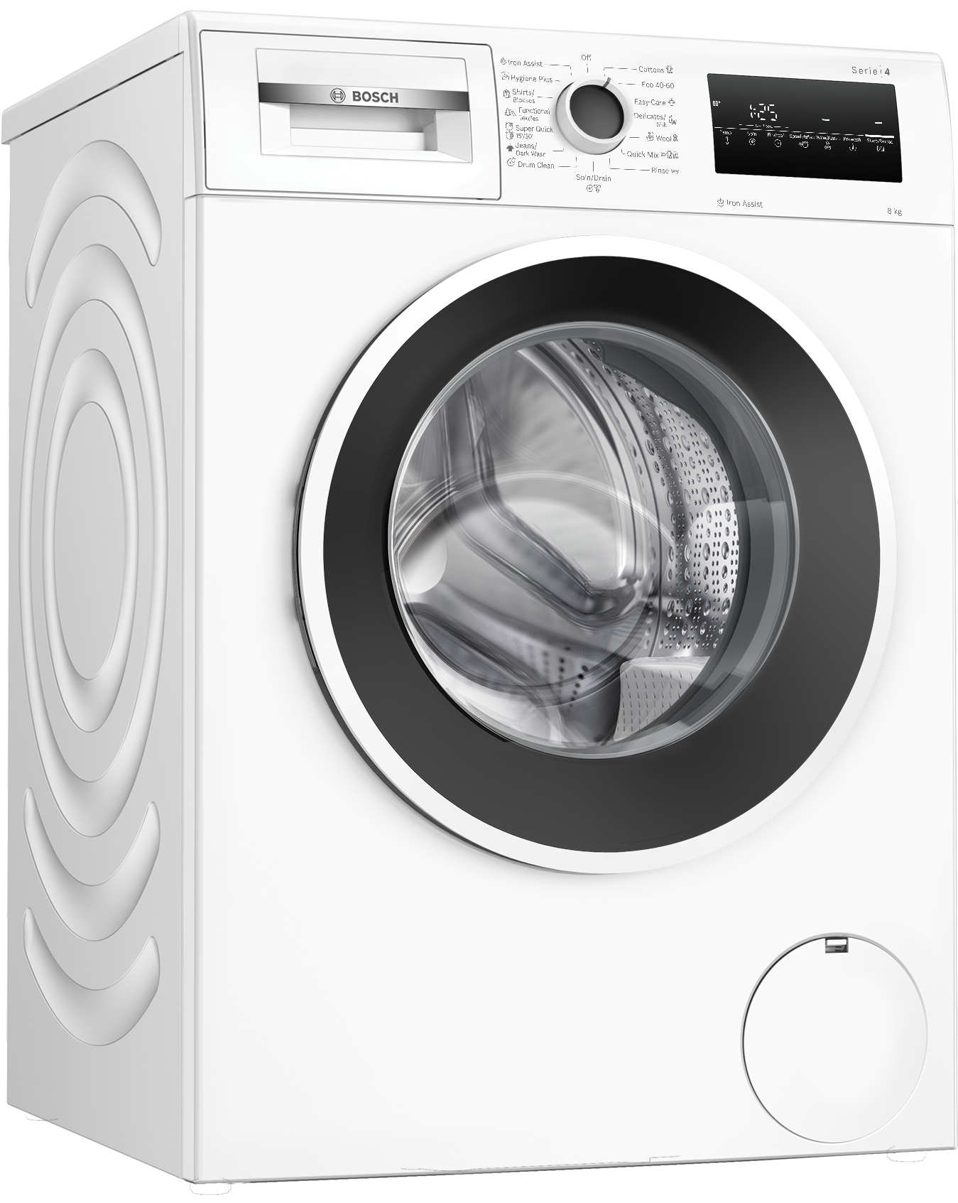 Series 4, washing machine, frontloader fullsize, 8 kg, 1400 rpm, WAN2826SBY