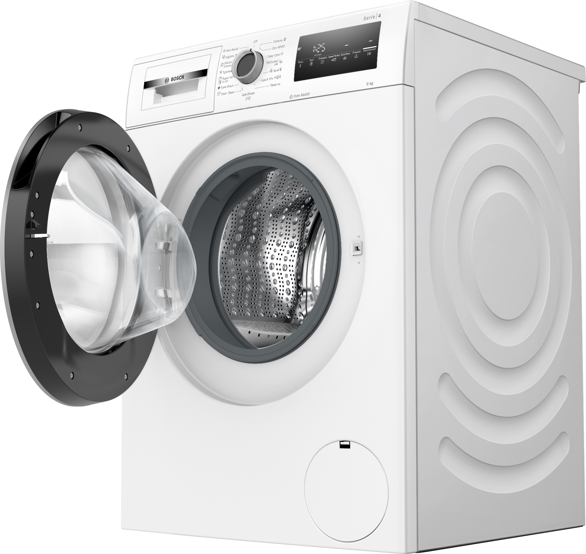Series 4, washing machine, frontloader fullsize, 8 kg, 1200 rpm, WAN2426NBY