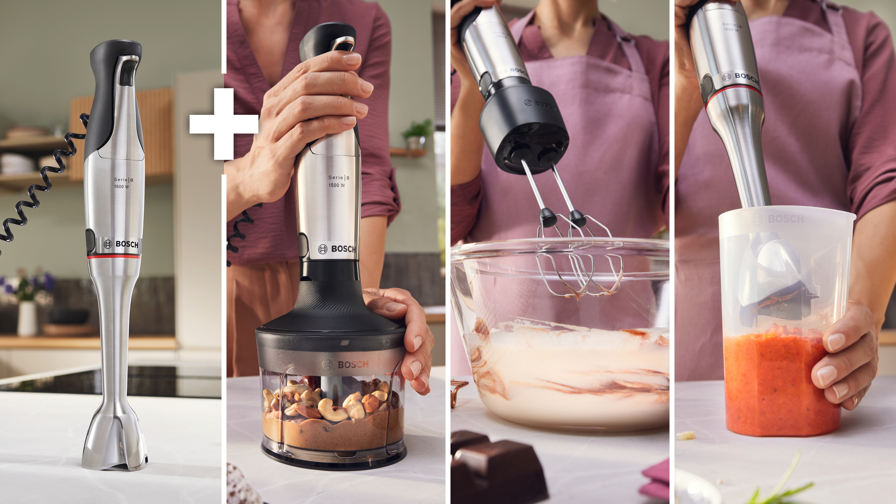 Series 8, Hand blender, ErgoMaster, 1500 W, Stainless steel, MSM8M934