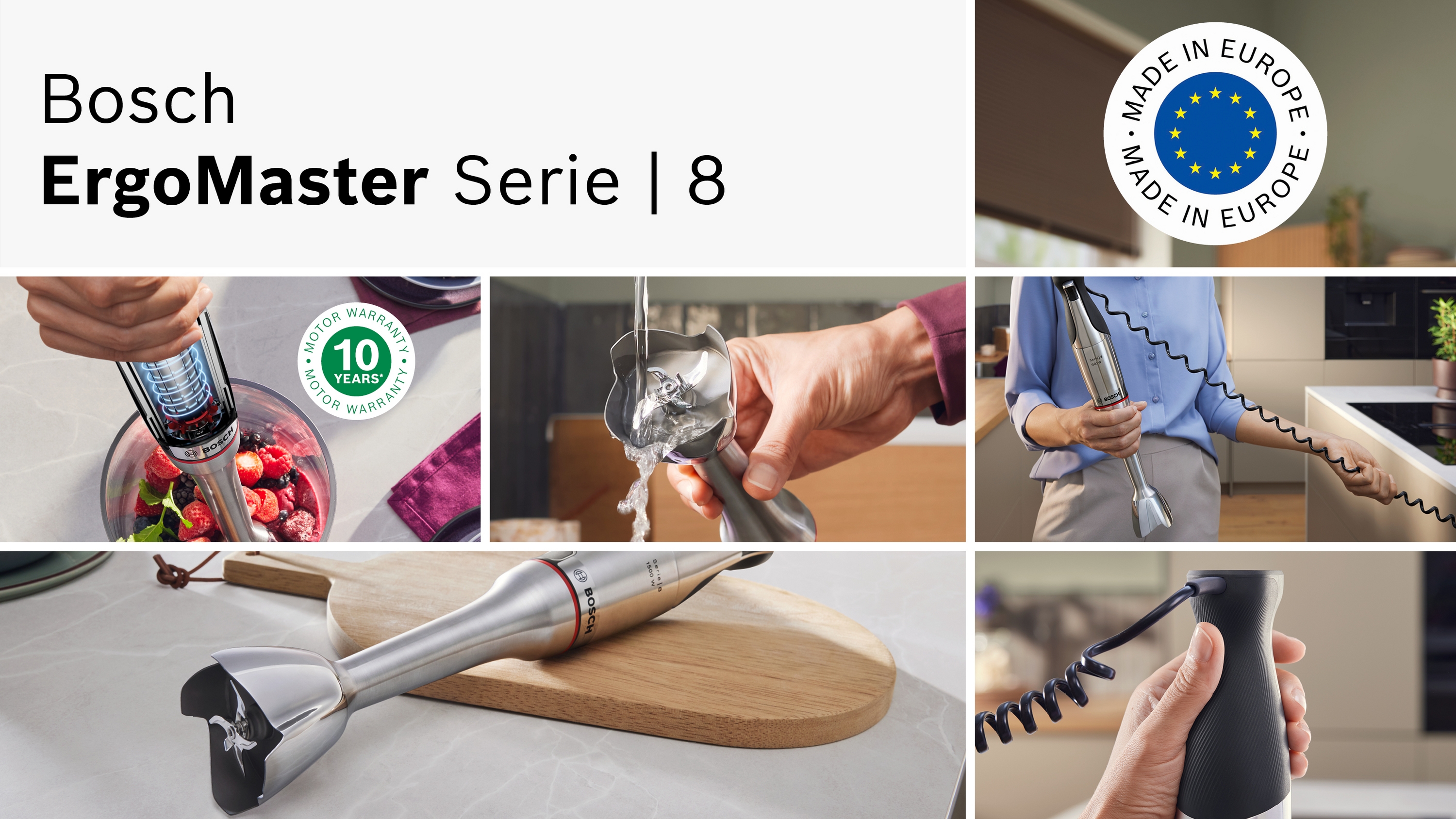Series 8, Hand blender, ErgoMaster, 1500 W, Stainless steel, MSM8M934