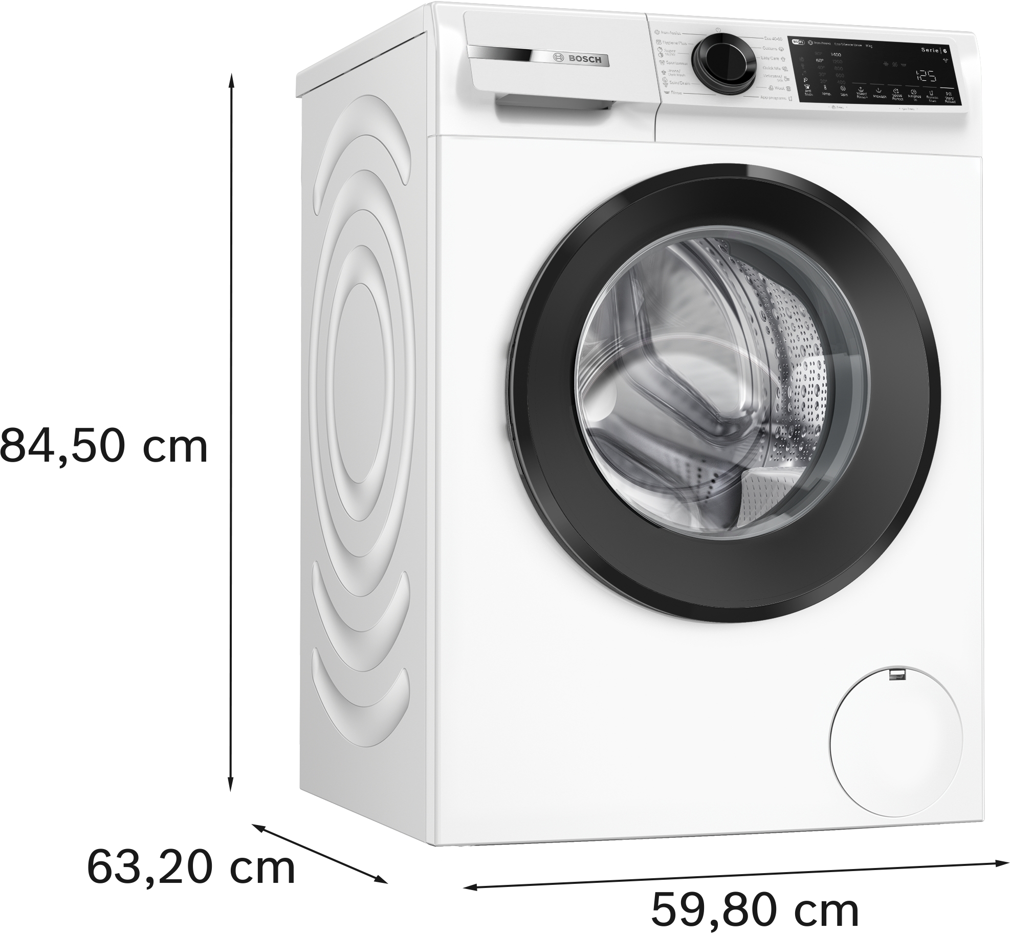 Serija 6, Mašina za pranje veša, punjenje spreda, 9 kg, max. 1400 obrtaja u minuti, WGJ24401BY